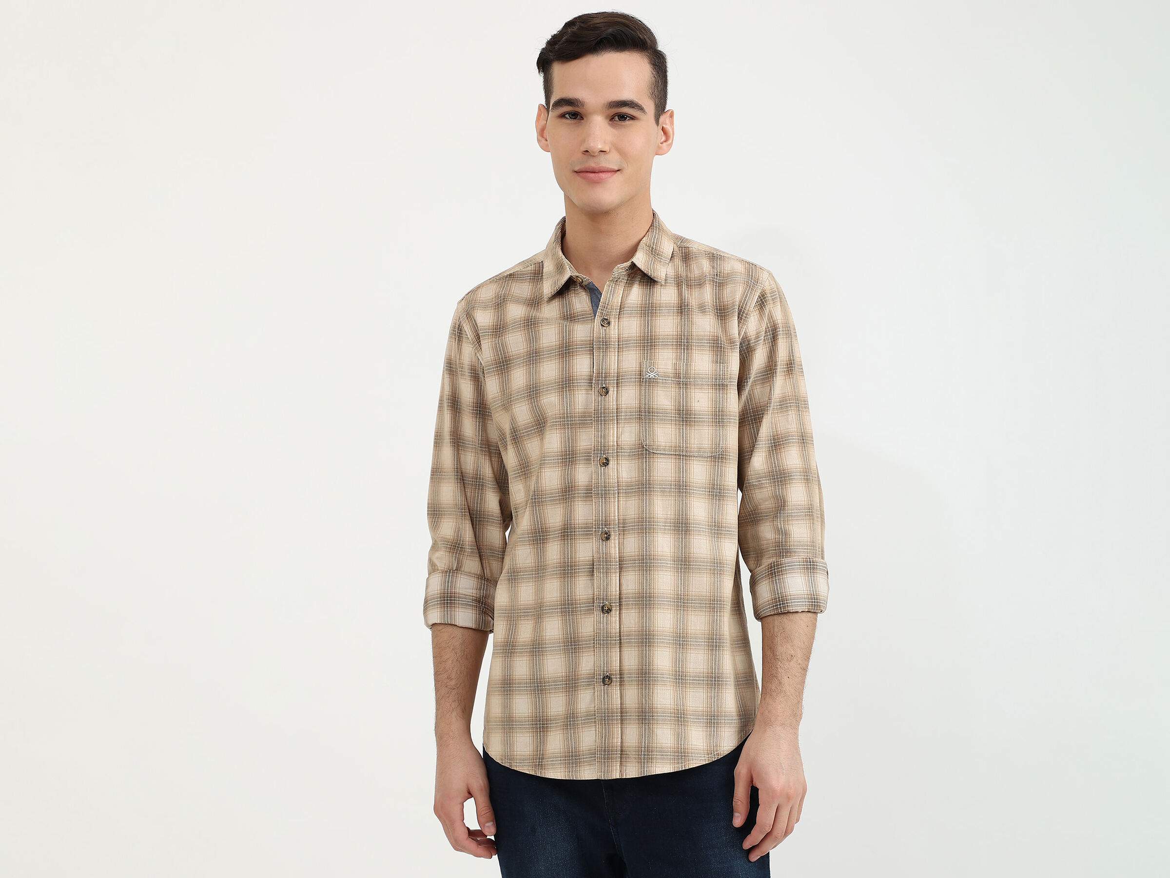 F/S CORDUROY CHECK SHIRT image number 0