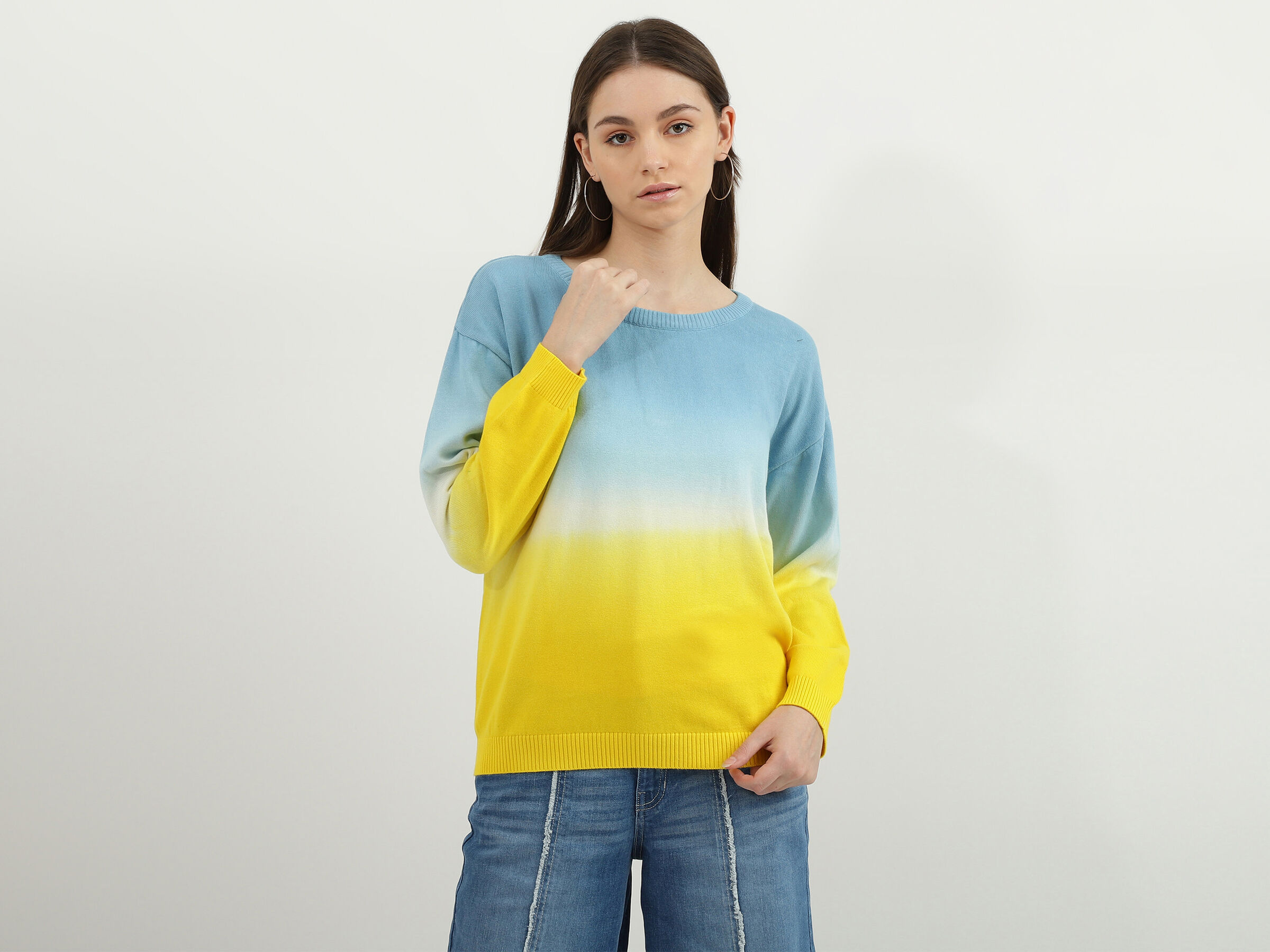 F/SLV&nbsp;SLEEVE OMBRE TRICOT image number 0