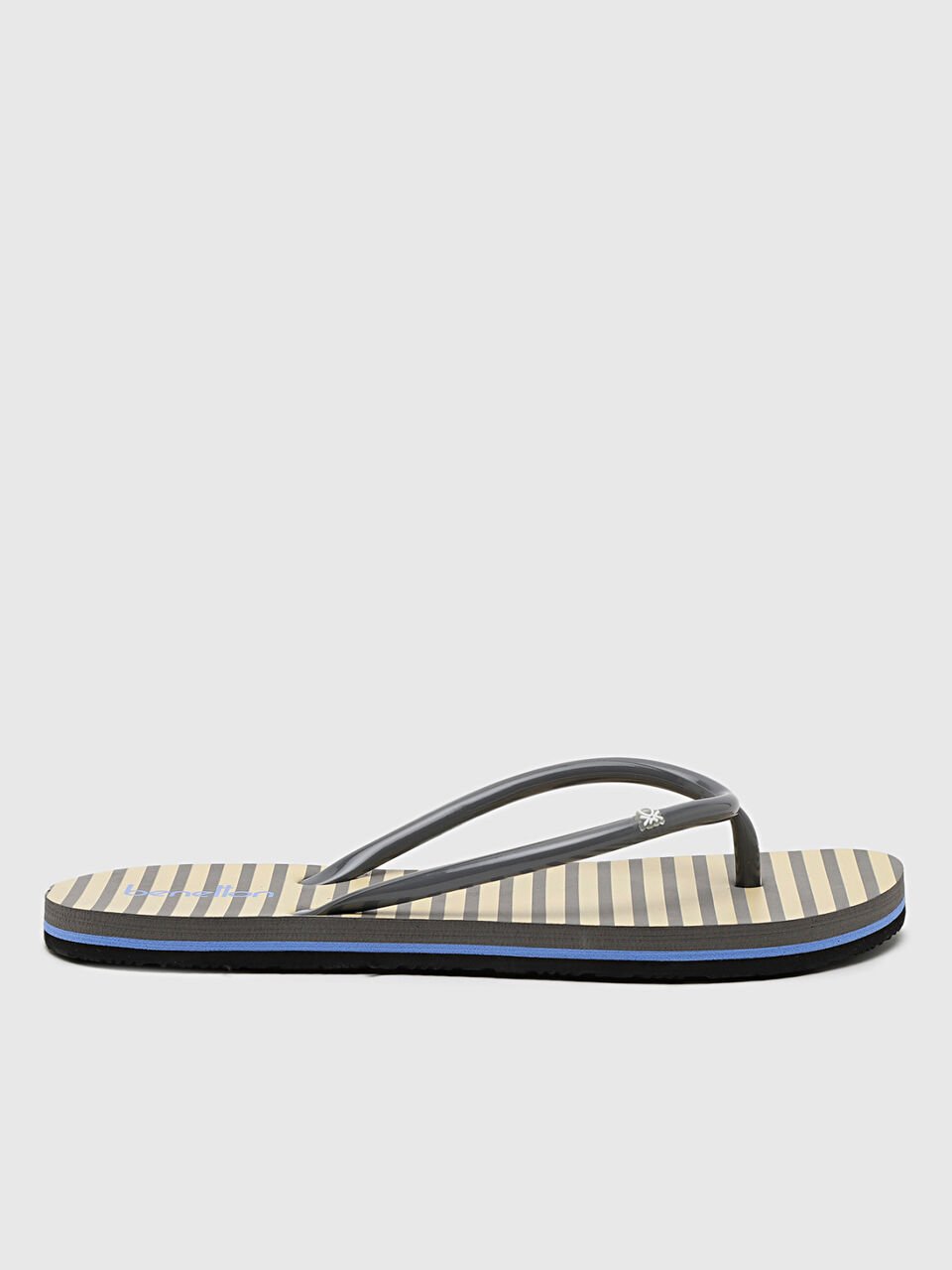Stripes print flip flops image number 1