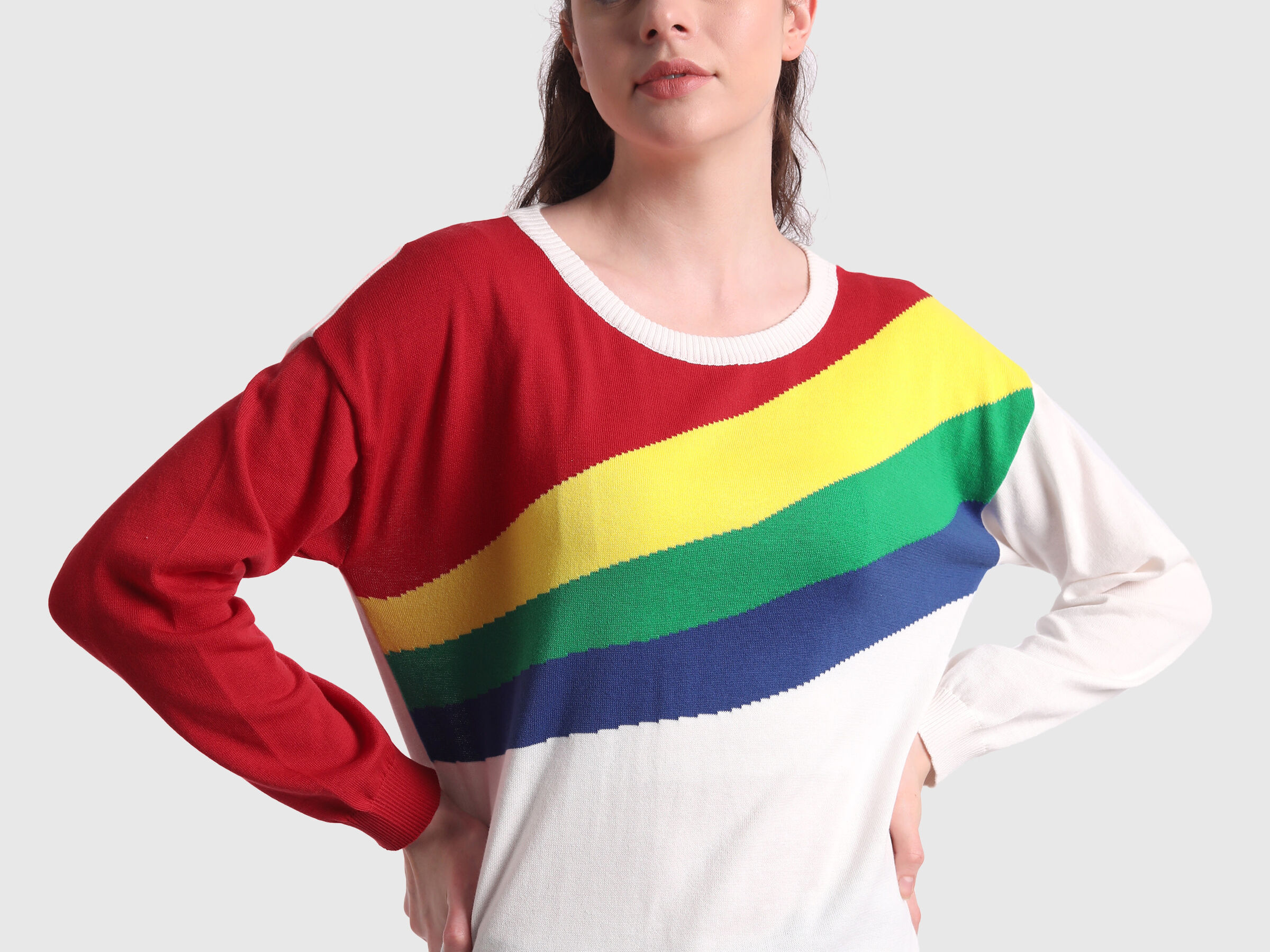 3/4th sleeved top with zipper at back image number 5