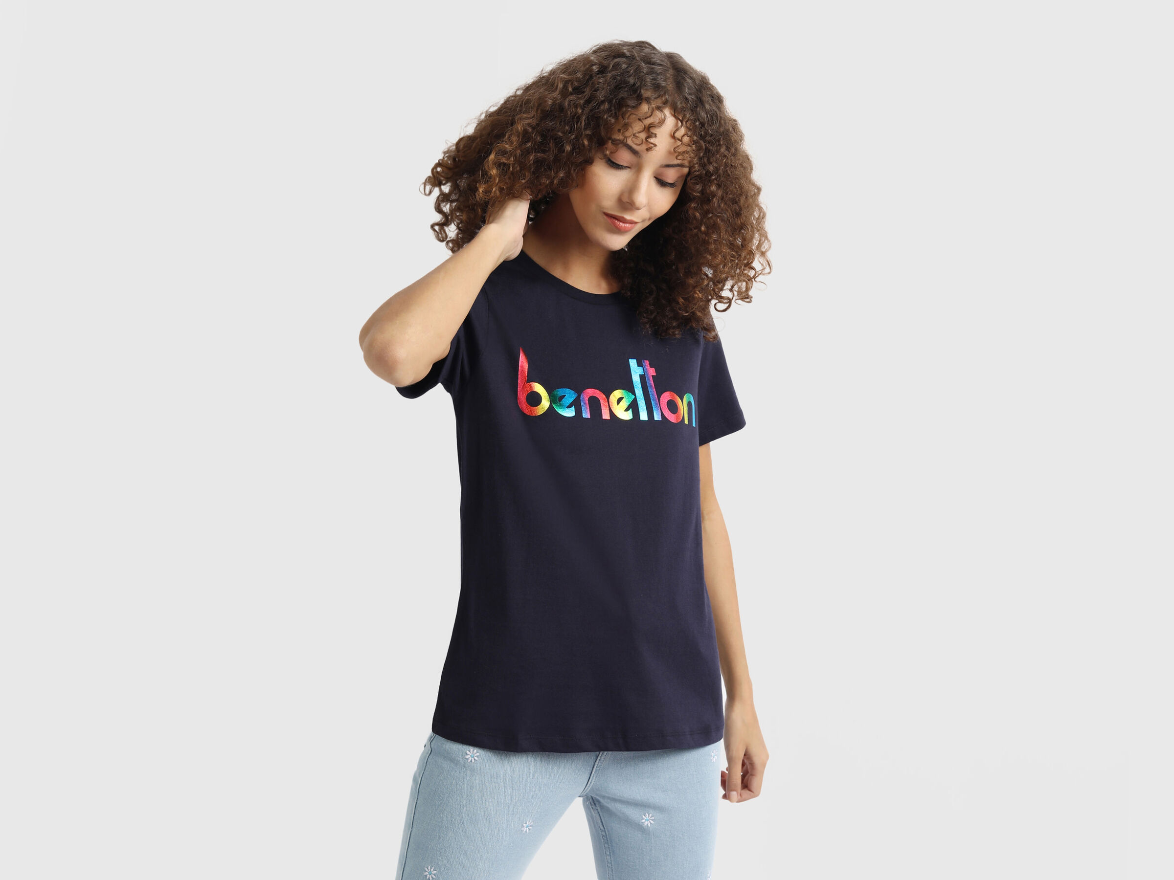Iconic T-Shirt with Benetton Text image number 0