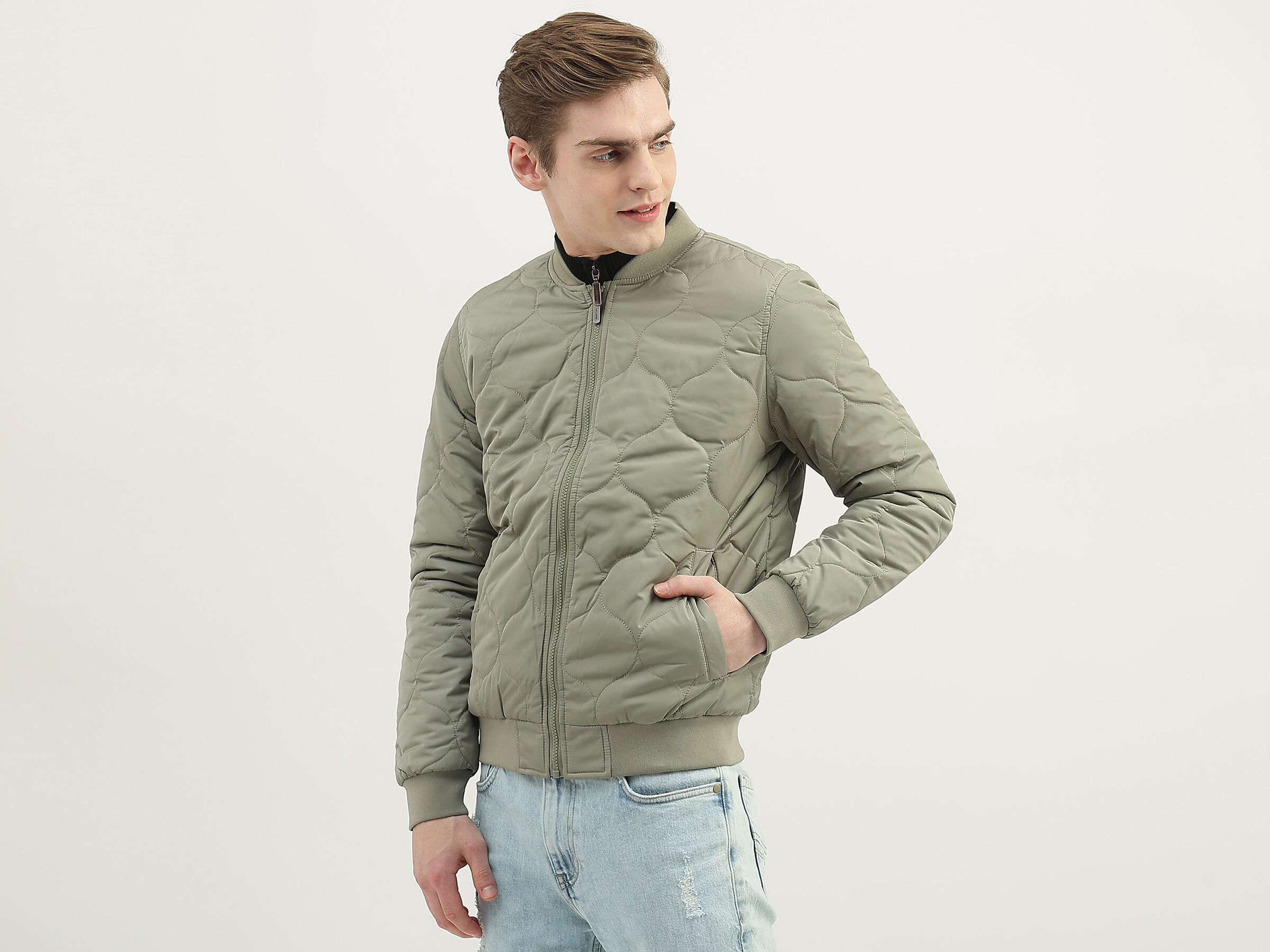 REVERSIBLE HONEYCOMB QUILT JACKET image number 1