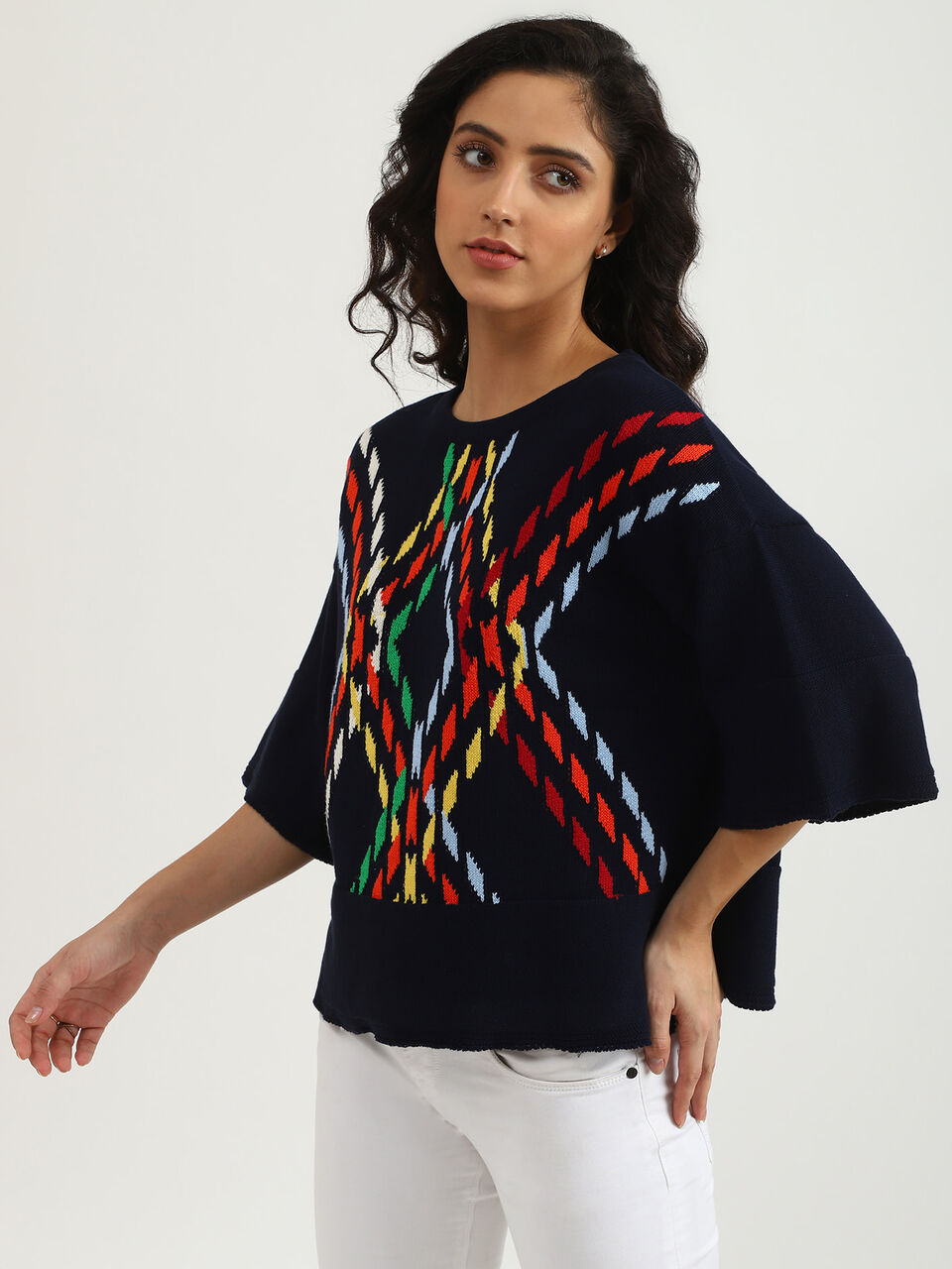 CRISSCROSS MULTI COLOUR PLCMT JAQ TRICOT image number null