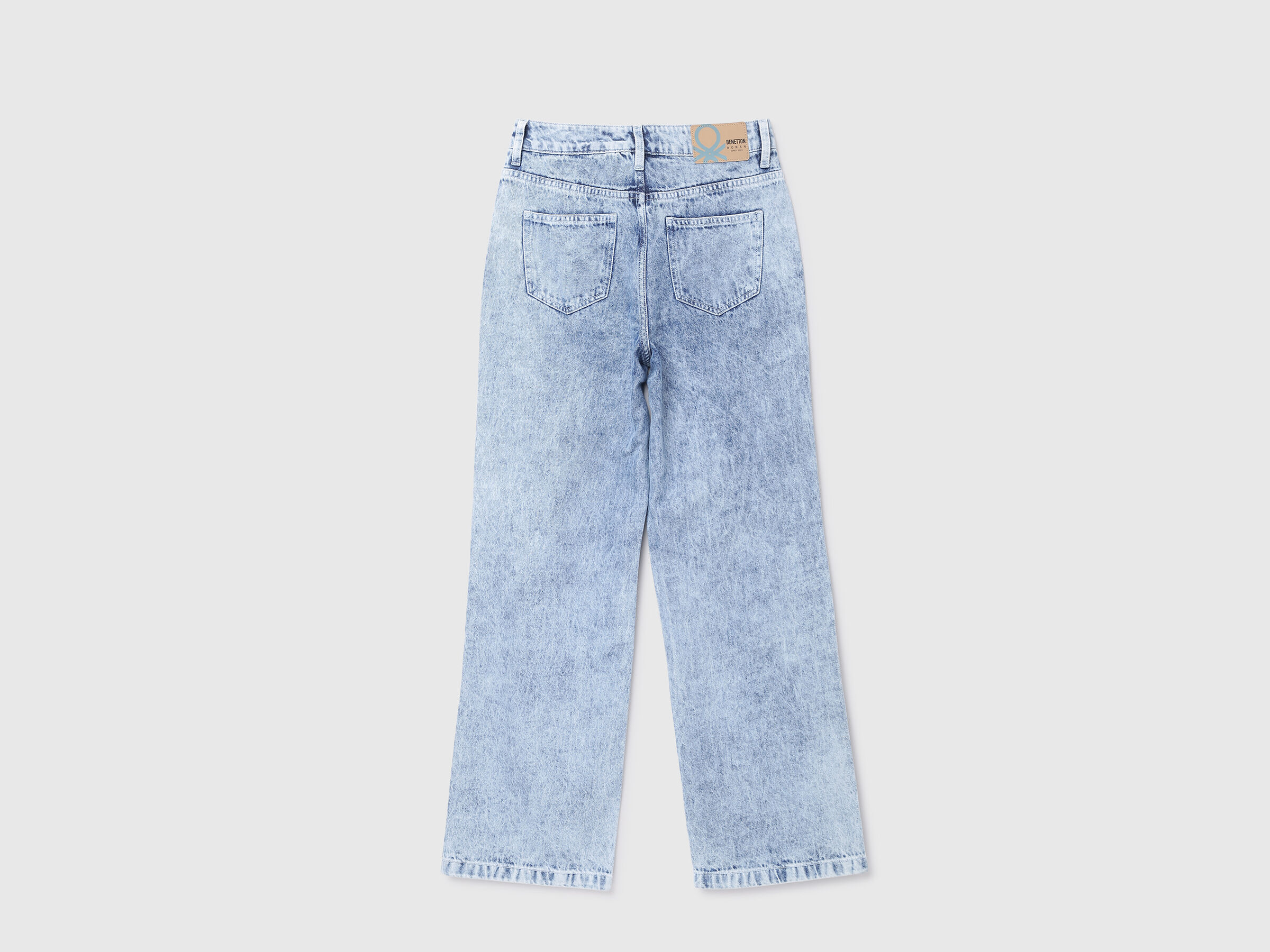 FLARED DENIM WITH DAMAGING image number 6