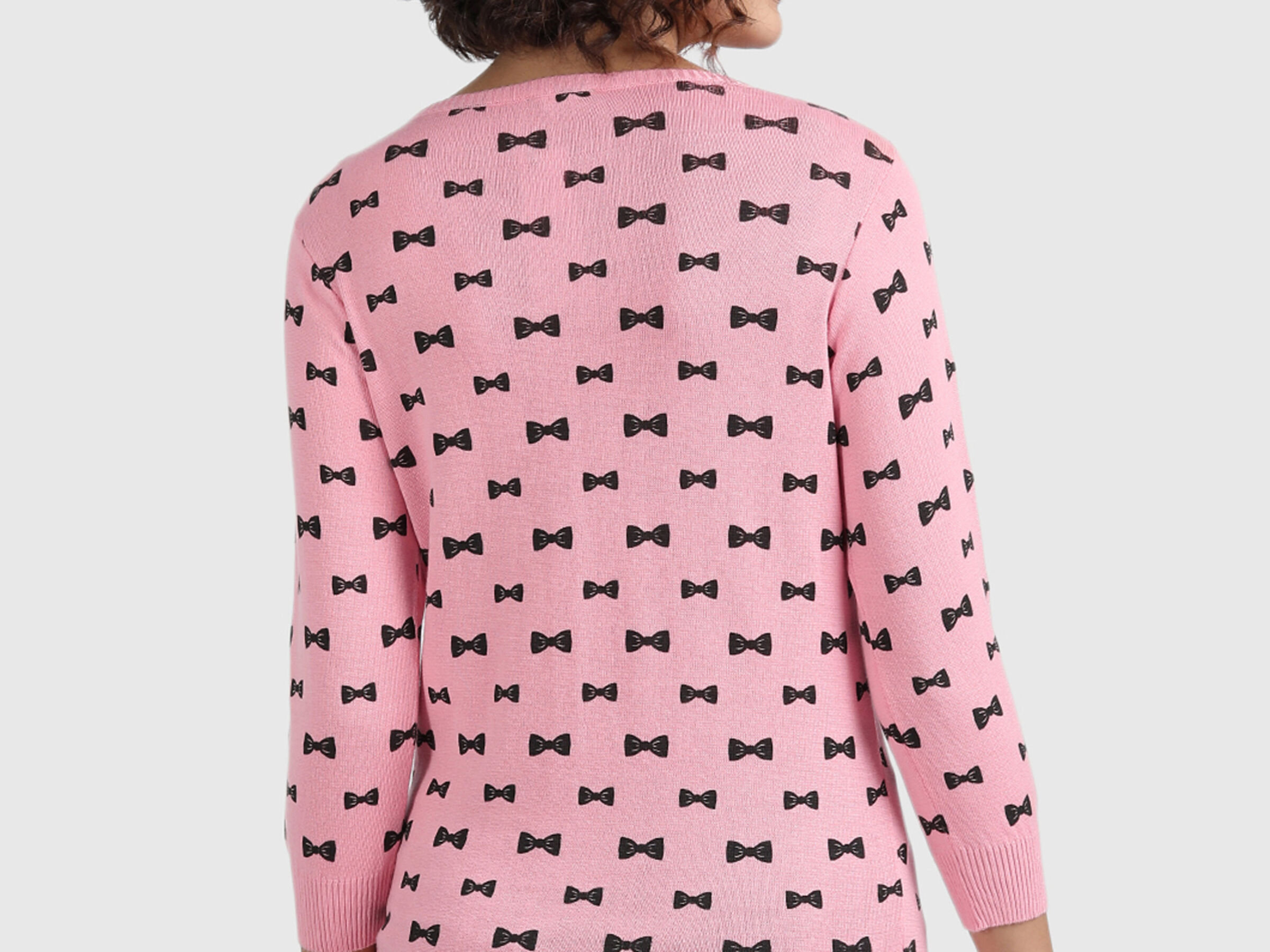 Pure Cotton Tricot Top with V-Neck image number 1