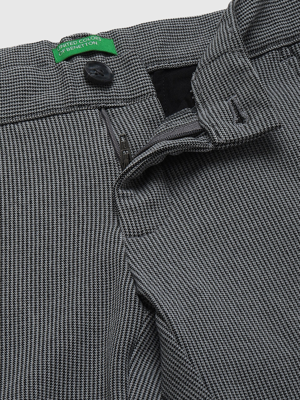 Knit Houndstood Pattern Trouser image number null