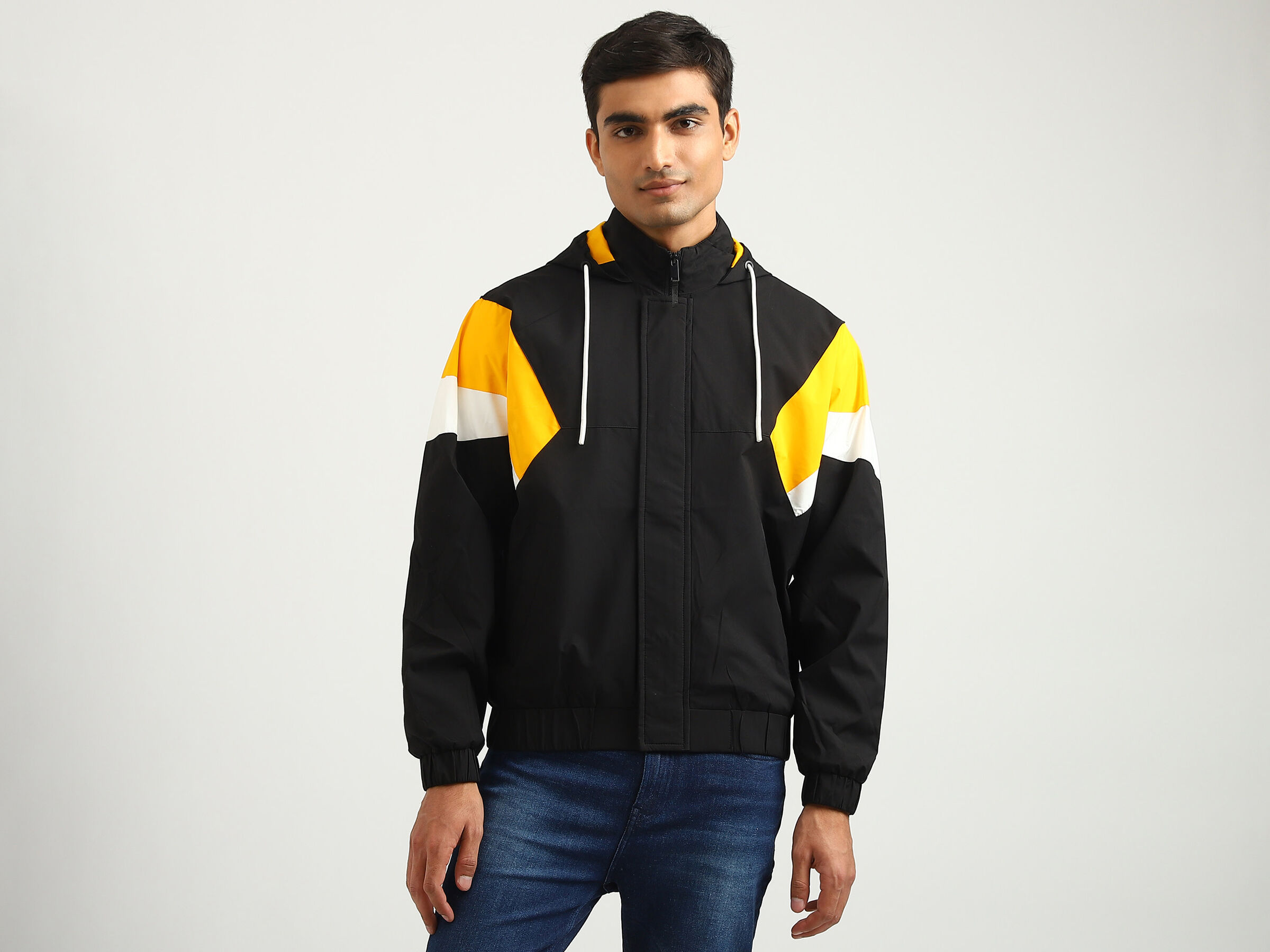 RAGLAN SLEEVE COLOR BLOCK JACKET image number 0
