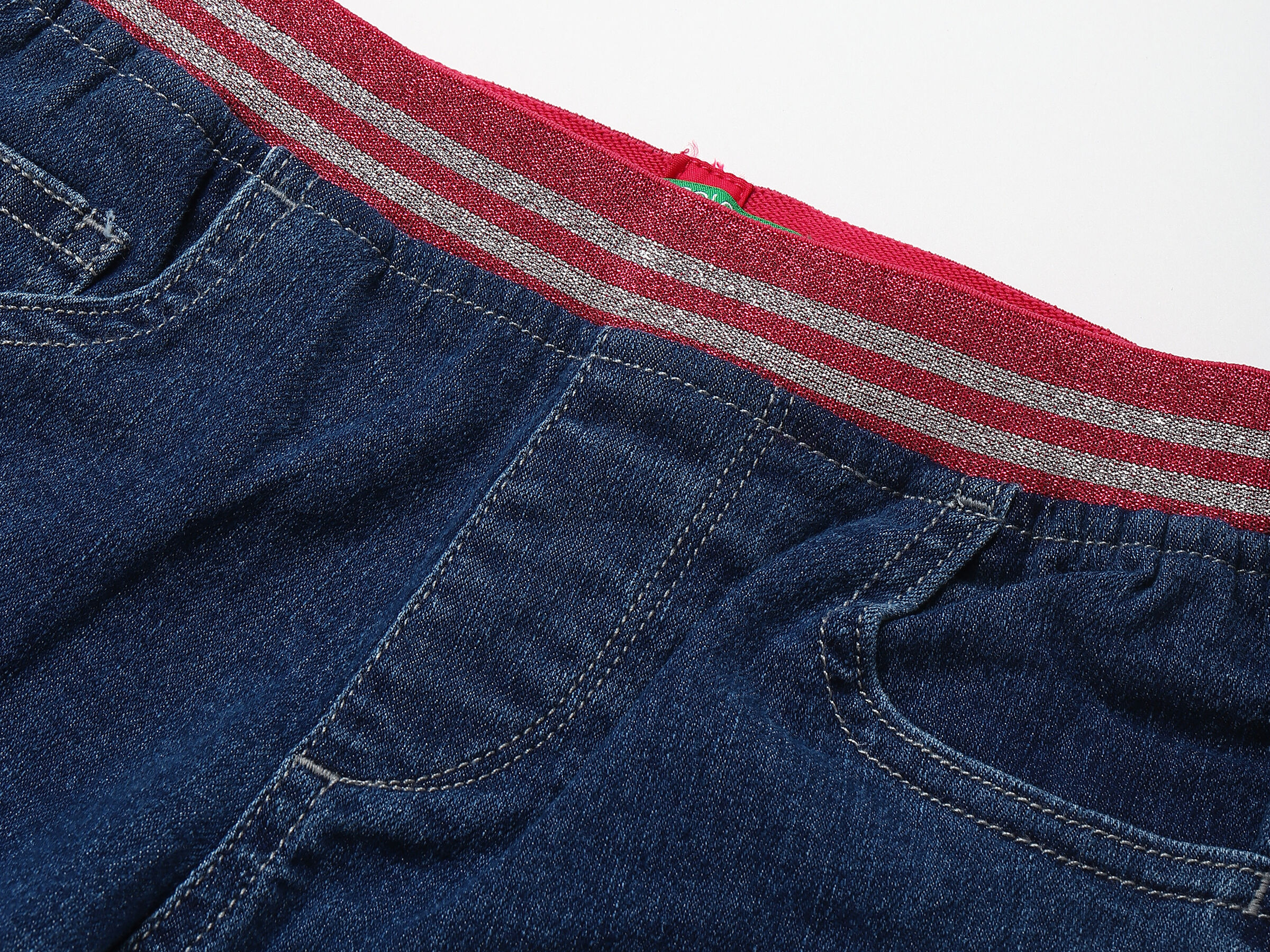 Lurex Elasticated Waistband Denim image number 2