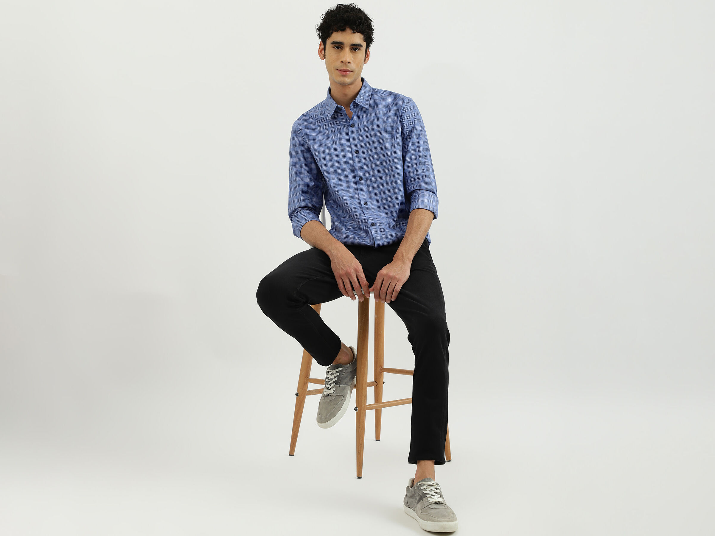 F/S GRINDLE CHECK DRESS SHIRT image number 4