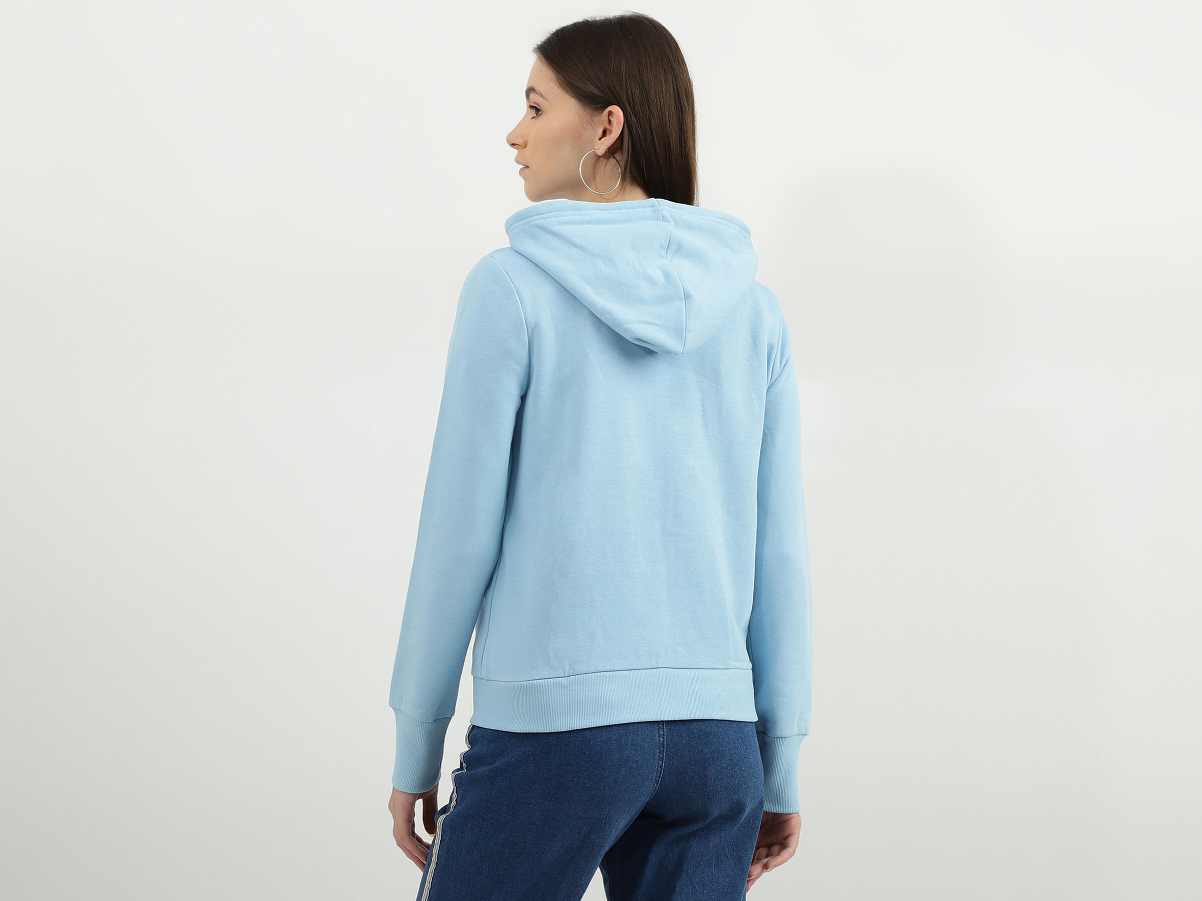 F/SLV FRONT OPEN SOLID SWEATSHIRT image number 2