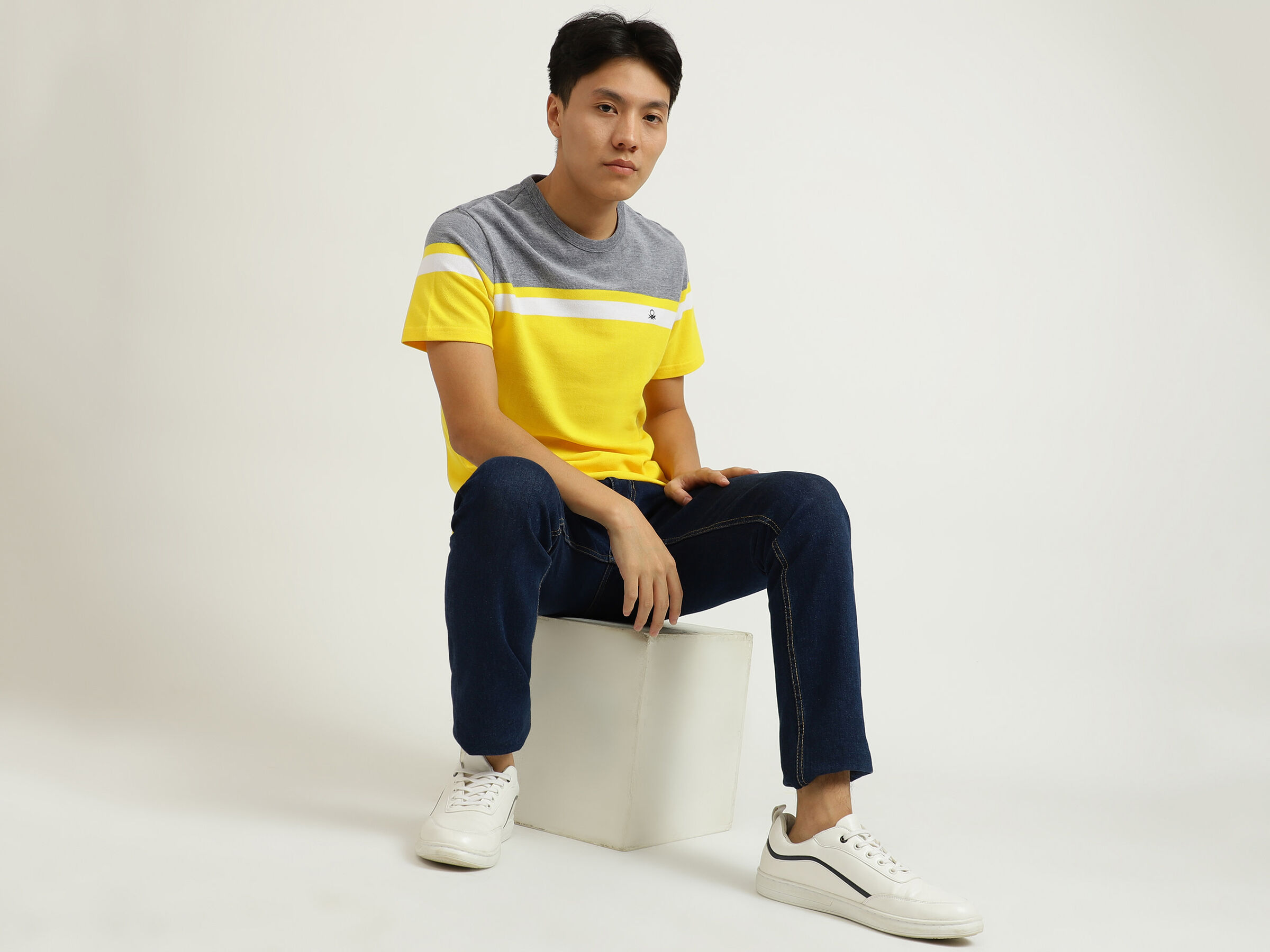 Engineered Stripe Pique Tee image number 4