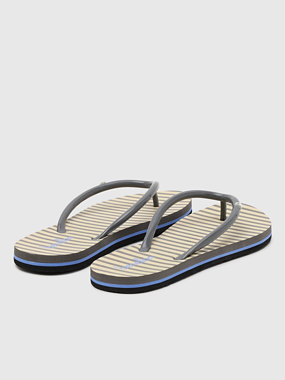 Stripes print flip flops image number 2