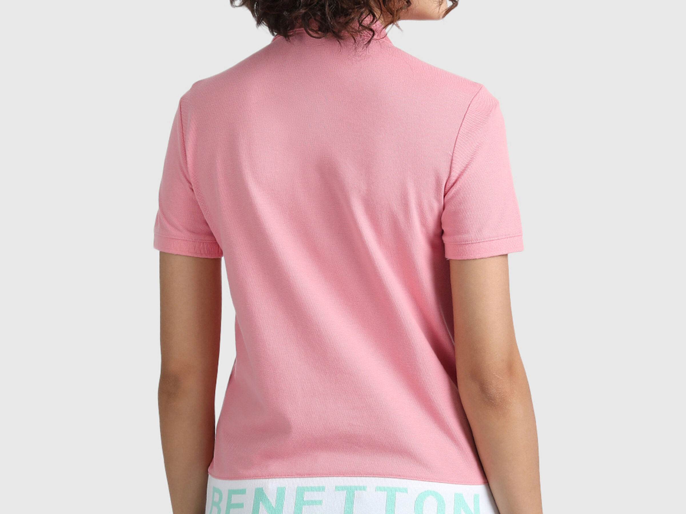 Pure Cotton Pique Polo Shirt with Zipper image number 2