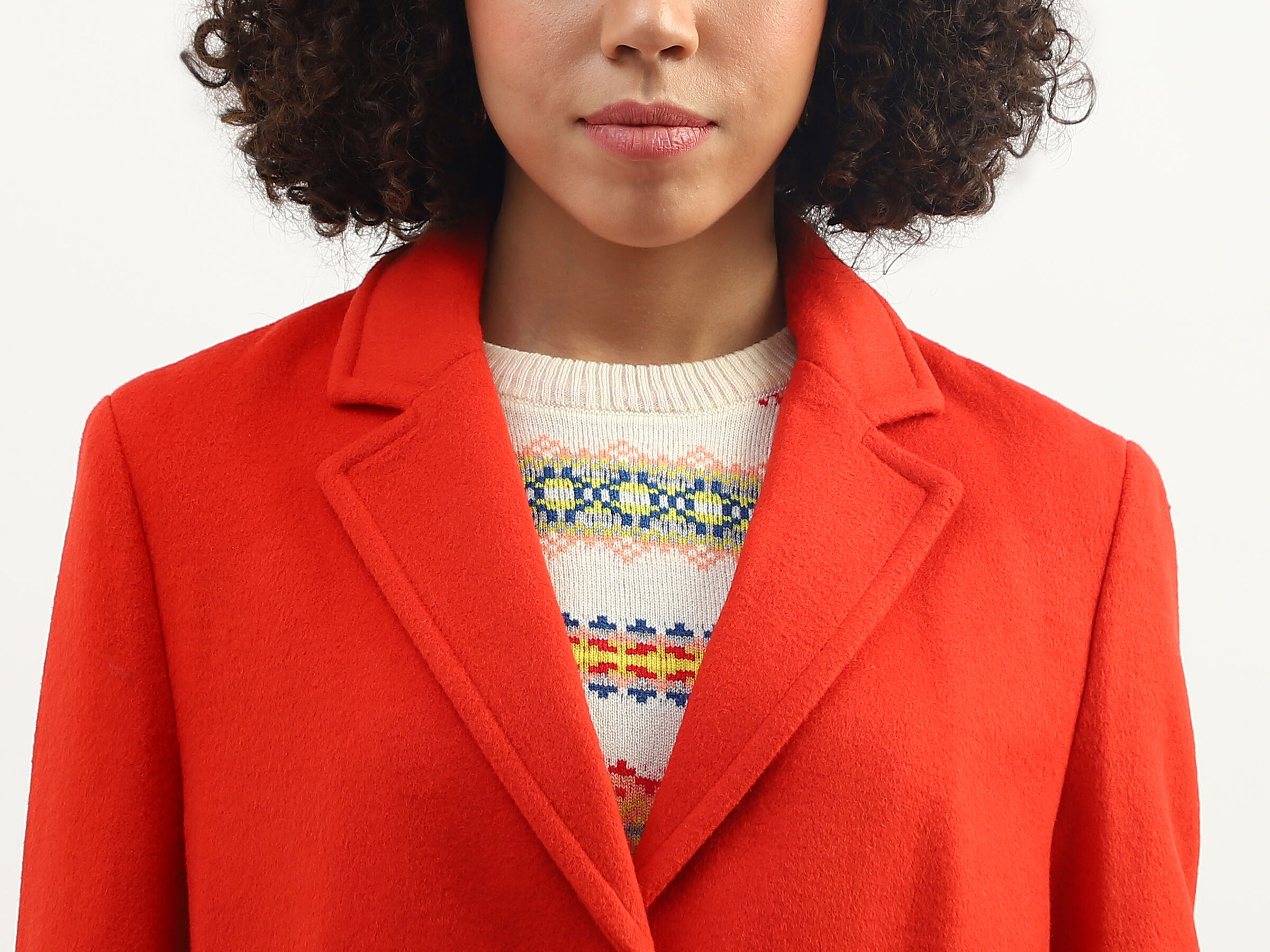 L/S LAPEL COLLAR KNEE LENGTH COAT image number 5