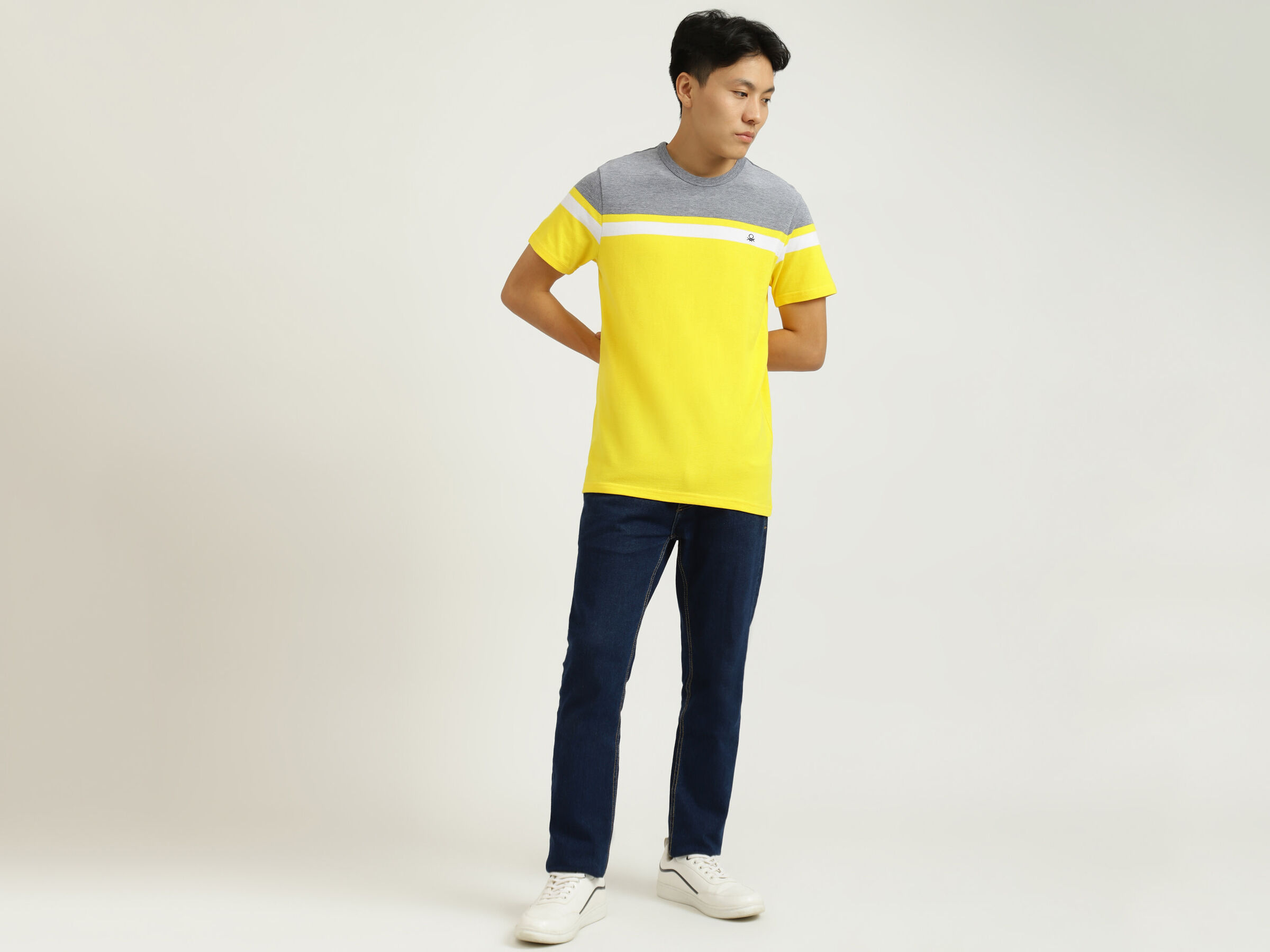 Engineered Stripe Pique Tee image number 3
