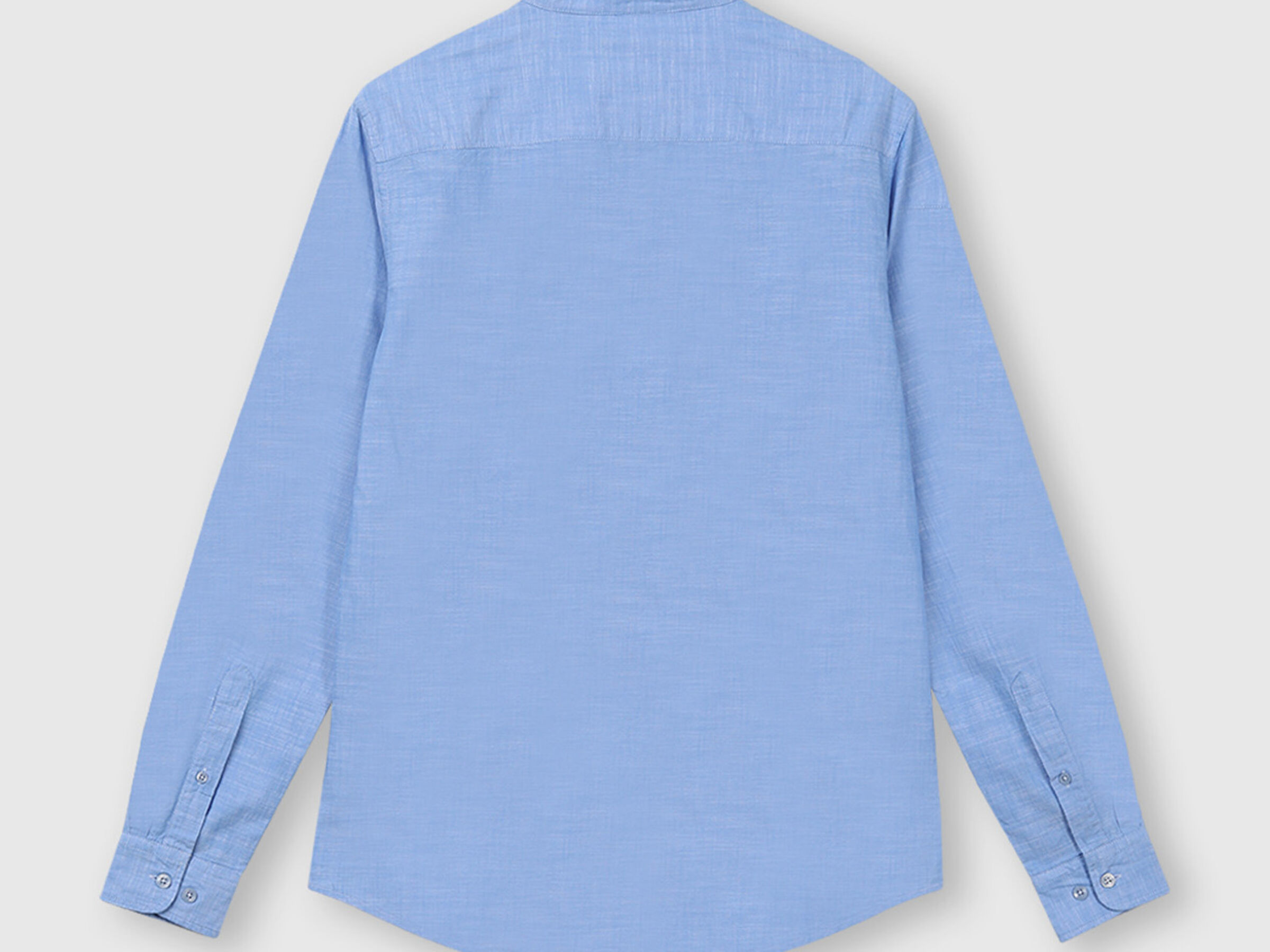 Slub Mandarin Collar Shirt image number 5