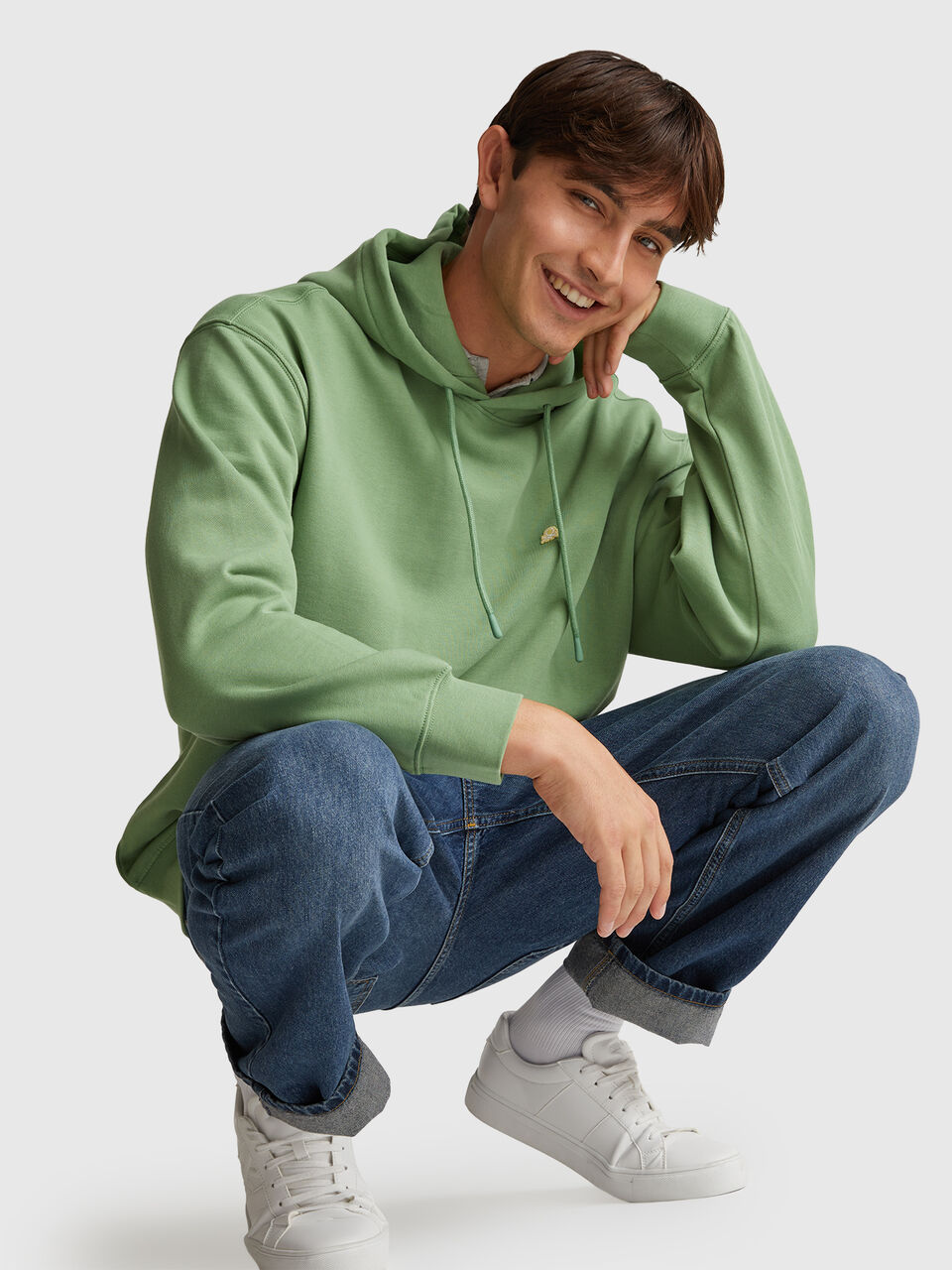 SWEATER W/HOOD Men image number null