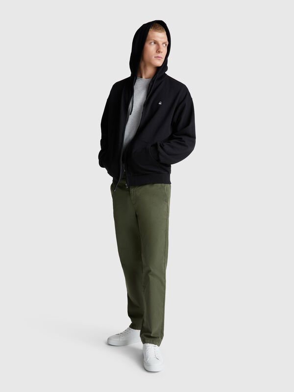Zip-up hoodie in cotton Men