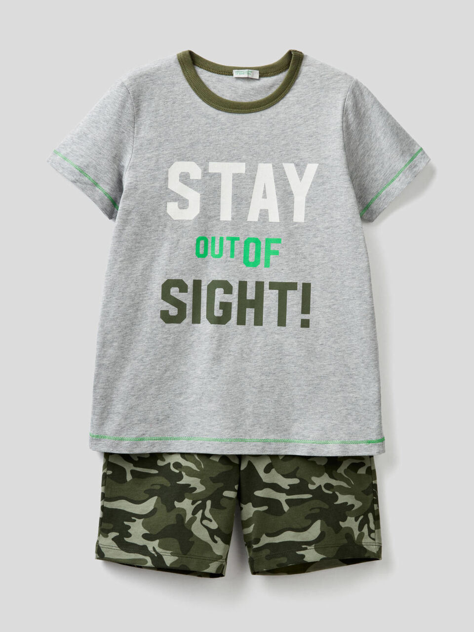 Short pyjamas in pure cotton image number 1
