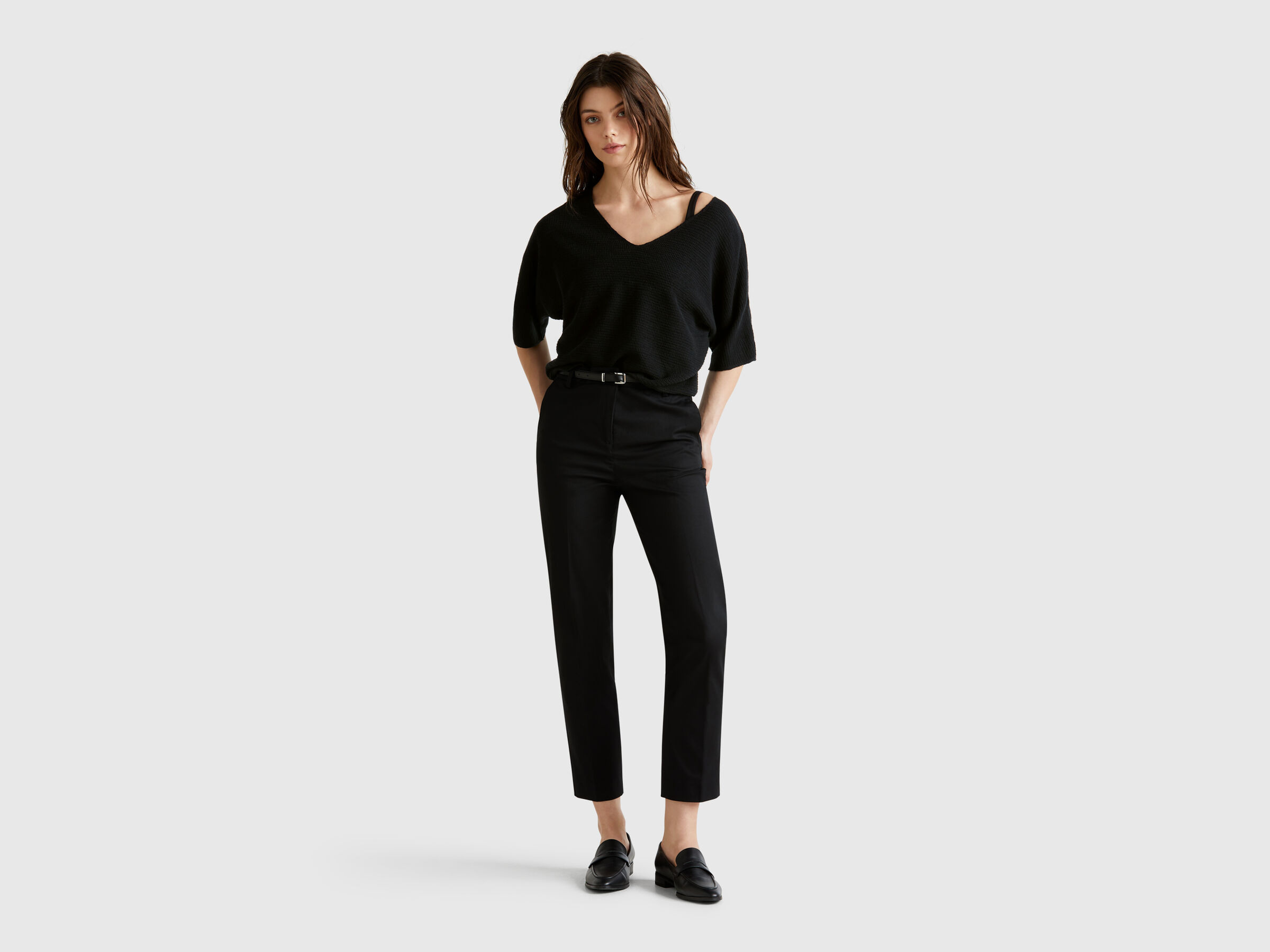 V NECK SWEATER H/S Women image number 2