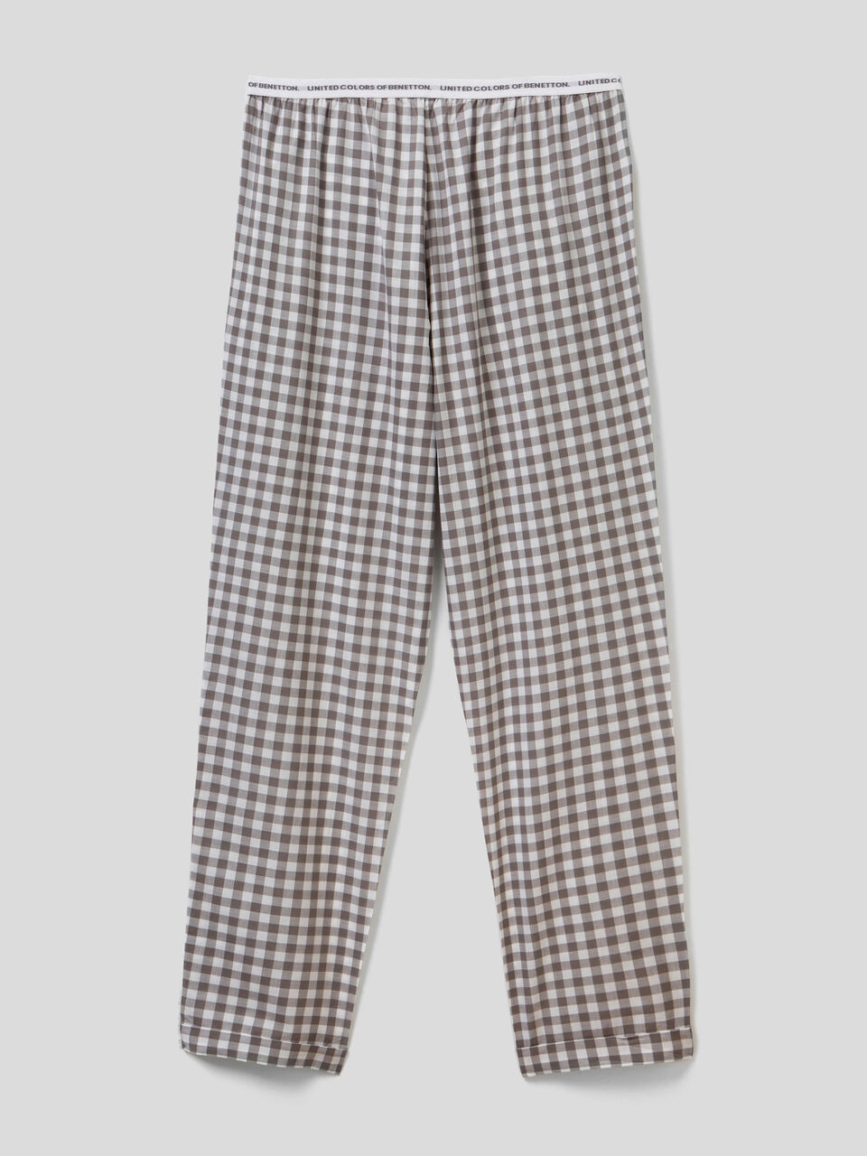 Check trousers in pure cotton image number 2