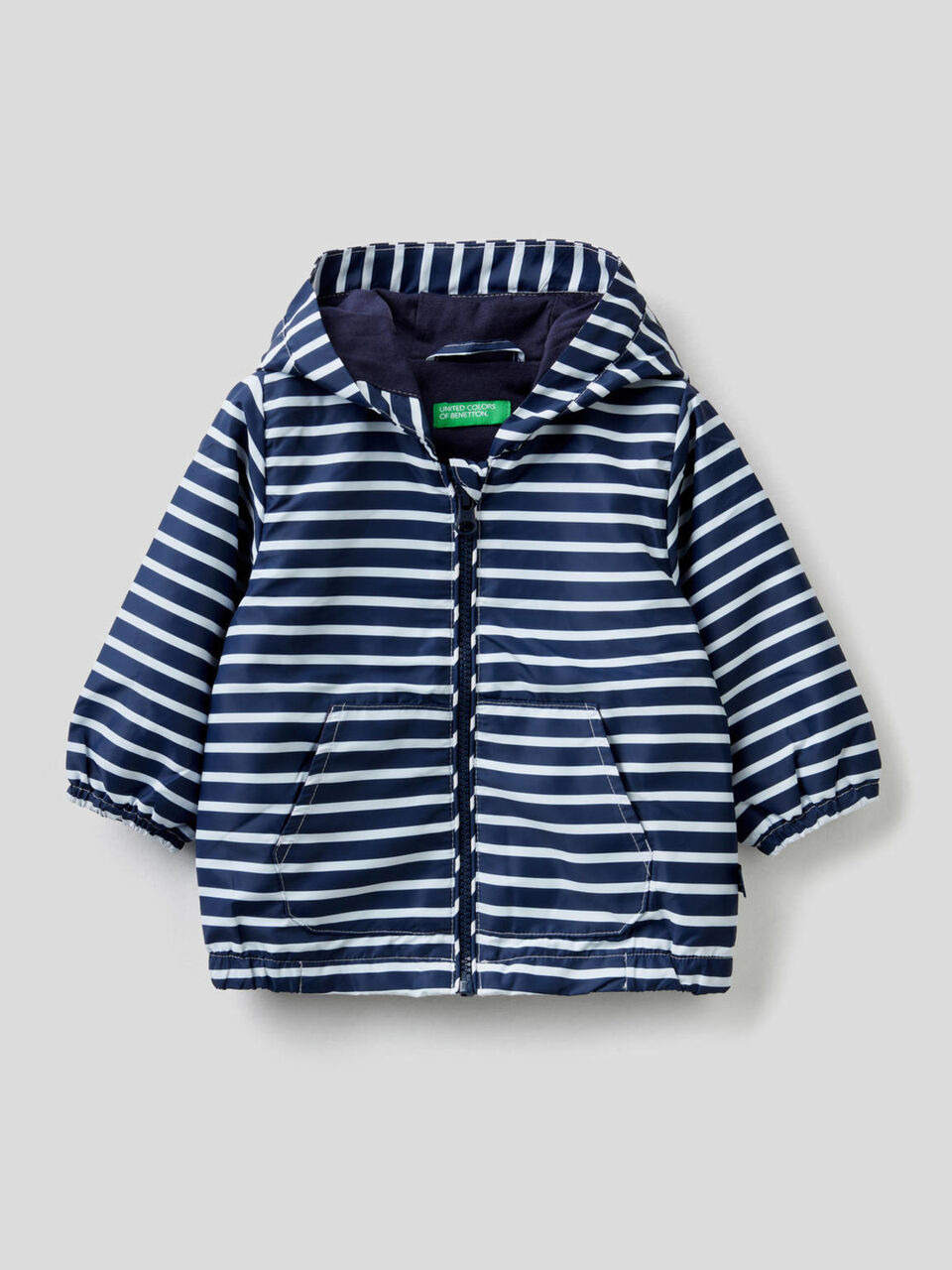 Jacket with hood in technical fabric image number 1