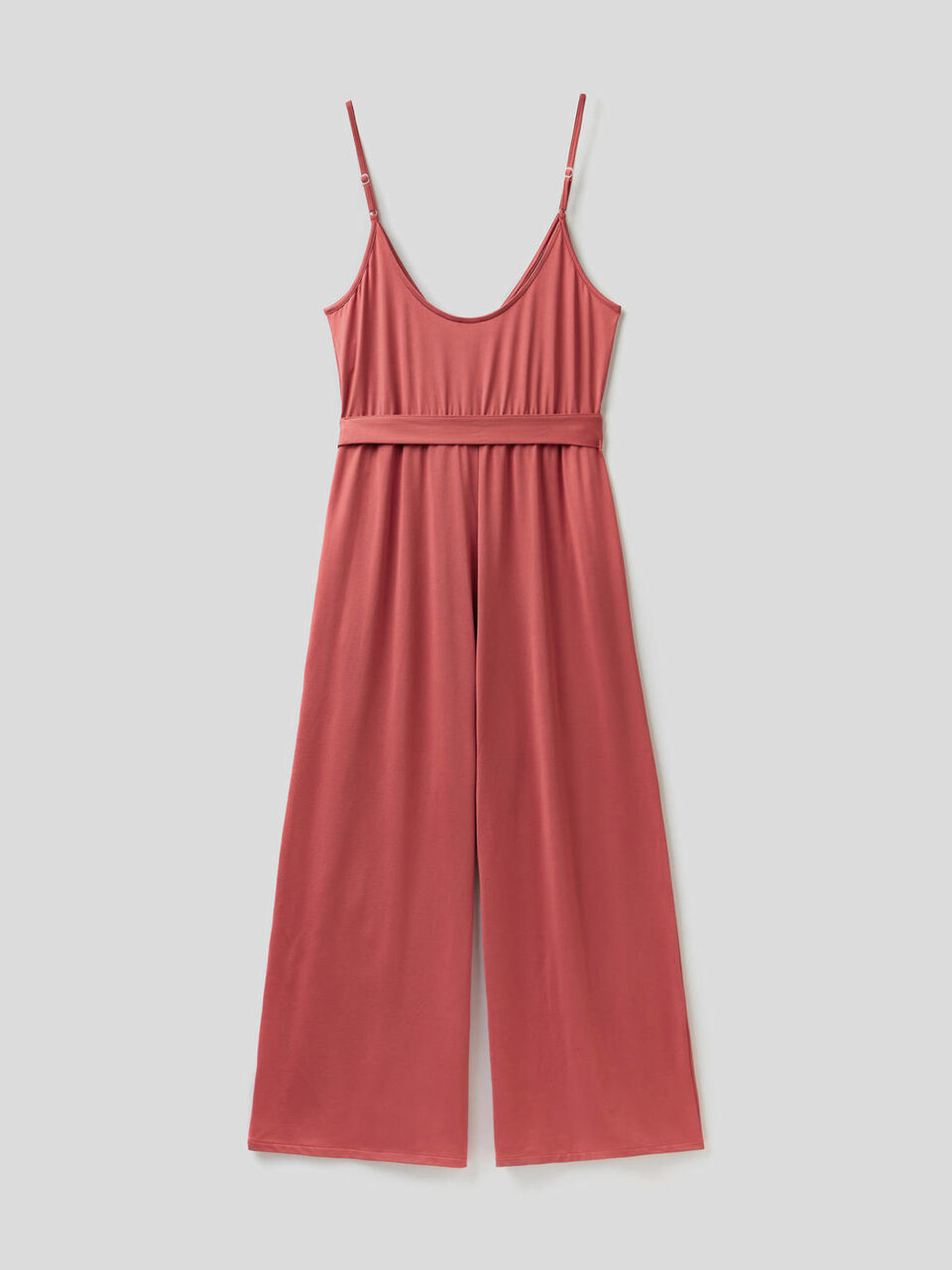Solid color cover-up jumpsuit image number 2