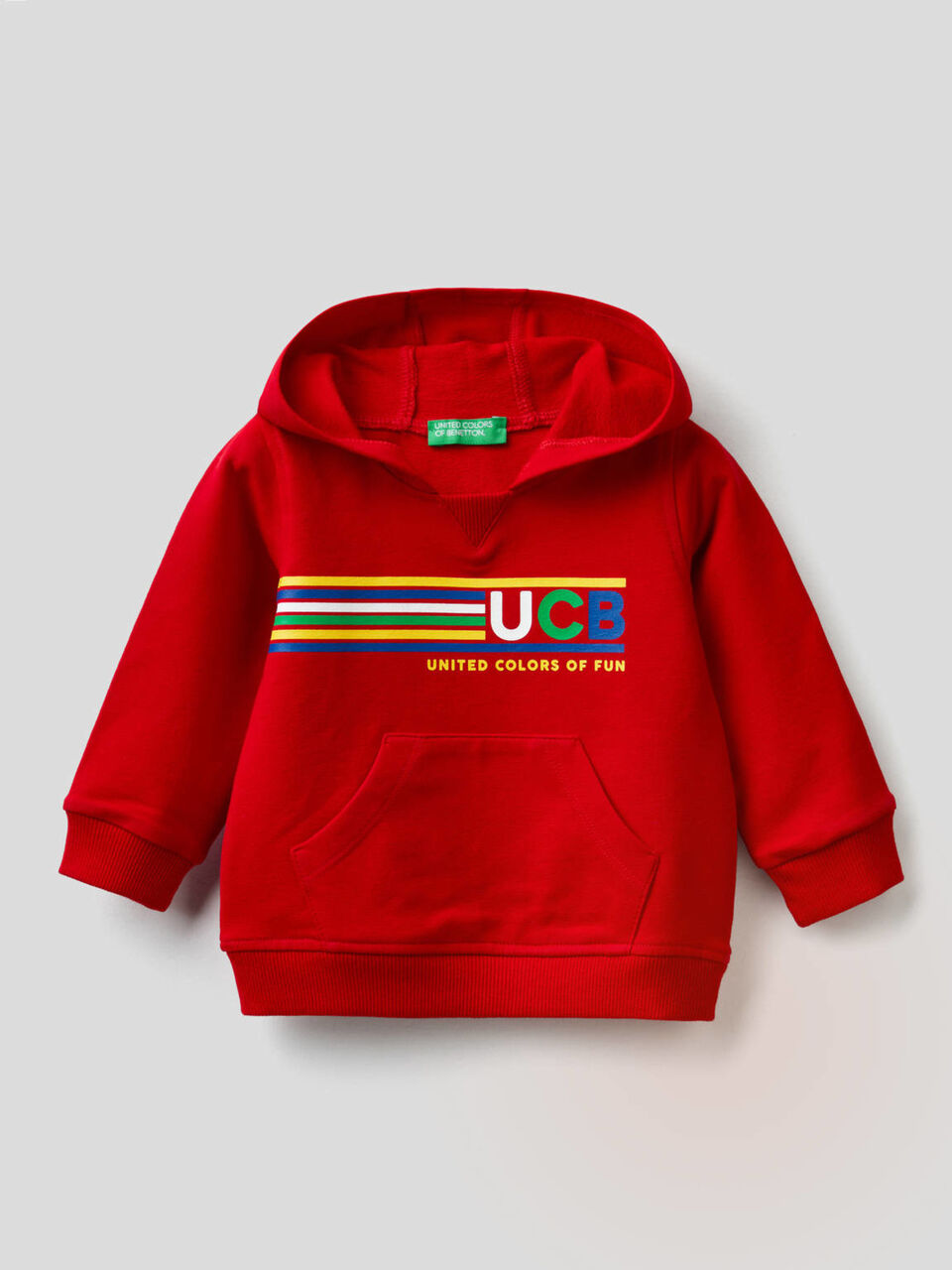 Hoodie in stretch cotton image number 1