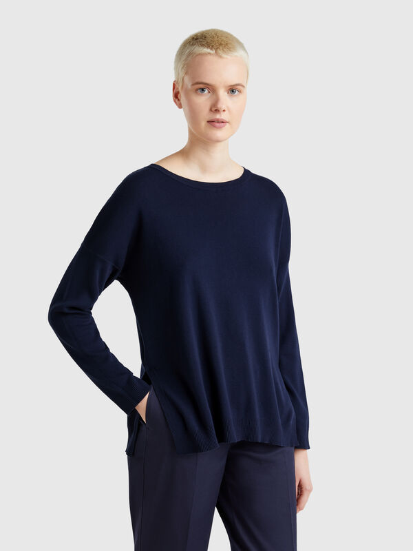 Oversized fit cotton sweater Women