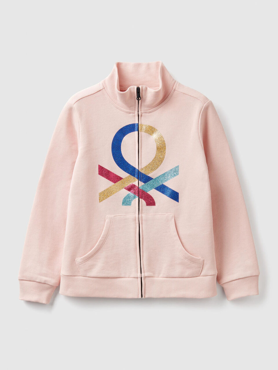 Sweatshirt with zip and logo image number 1
