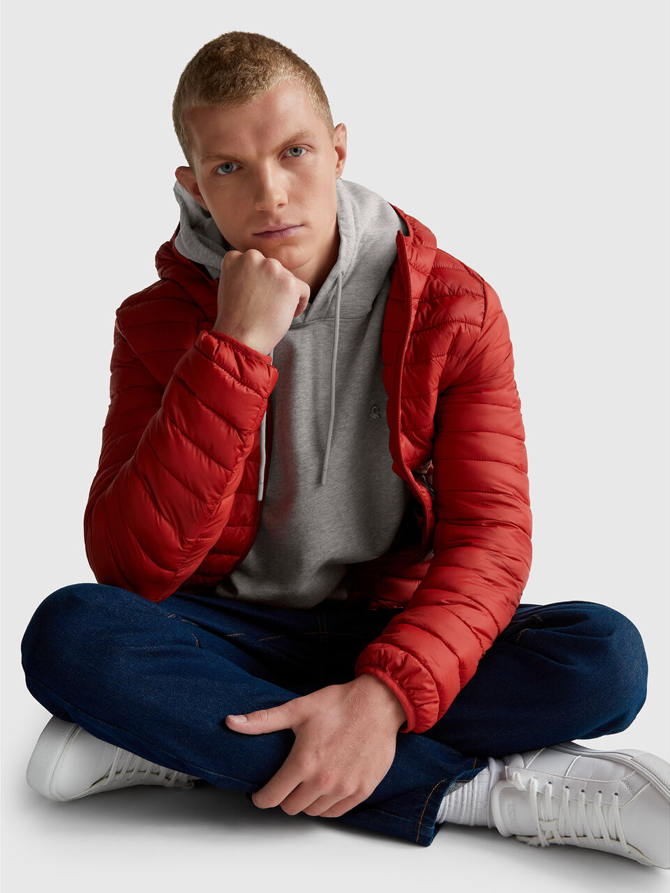 SWEATER W/HOOD Men image number null