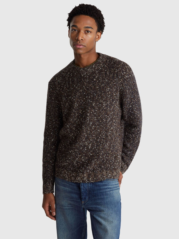 Patterned regular fit sweater Men