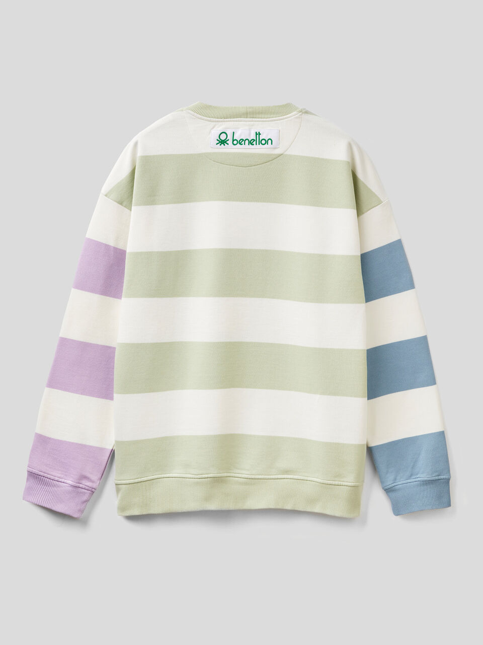 Striped sweatshirt in organic cotton image number 2