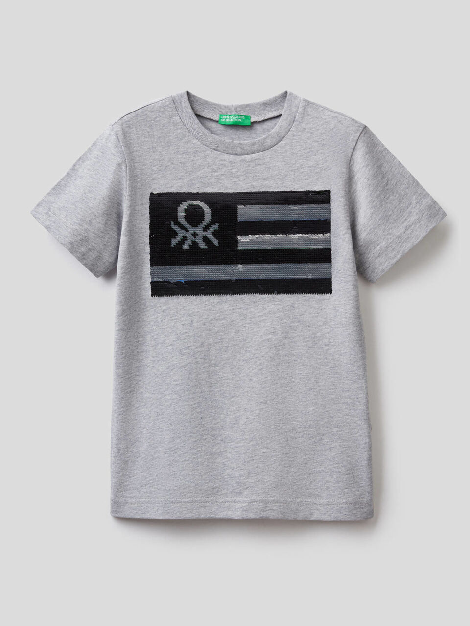 Pure cotton t-shirt with sequins image number 2
