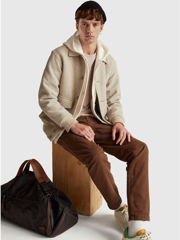 Bomber jacket in wool blend Men