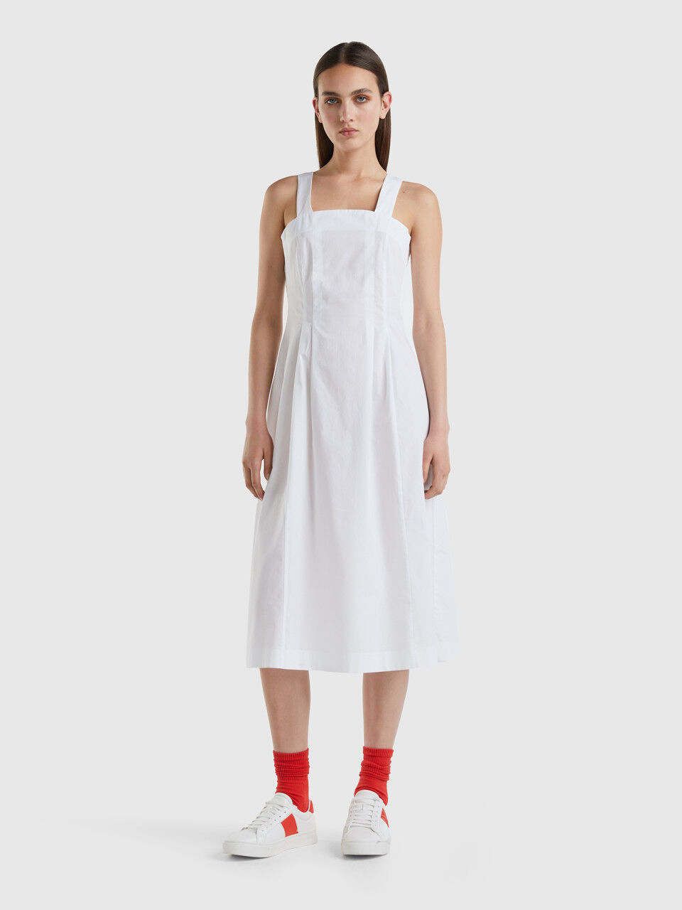 Midi dress in lightweight cotton
