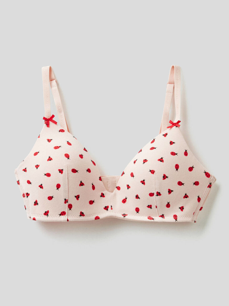 Padded patterned triangle bra image number 1