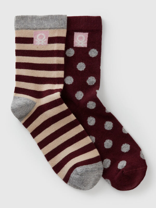 Two pairs of patterned socks Junior Boy