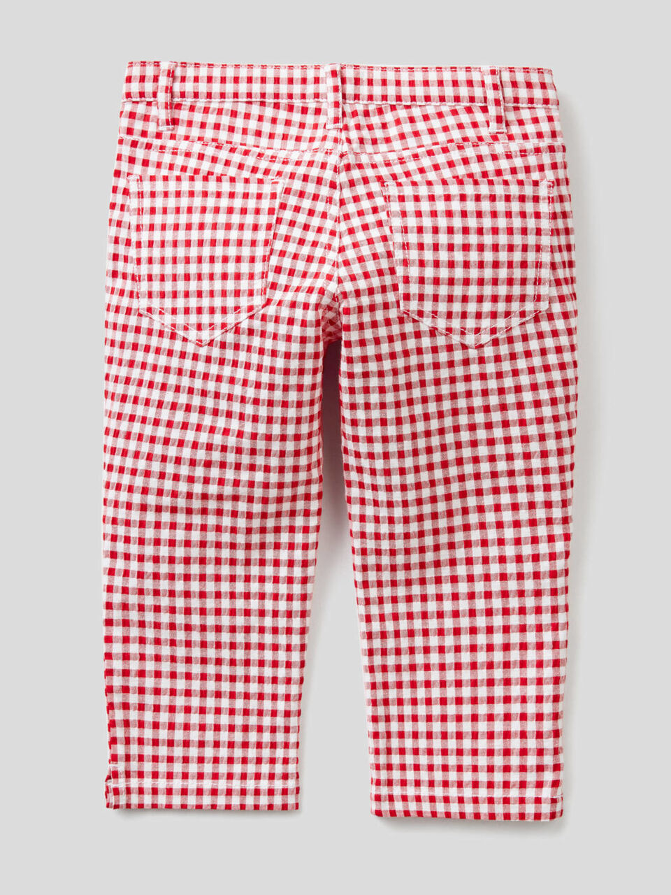 Cropped check trousers image number 2