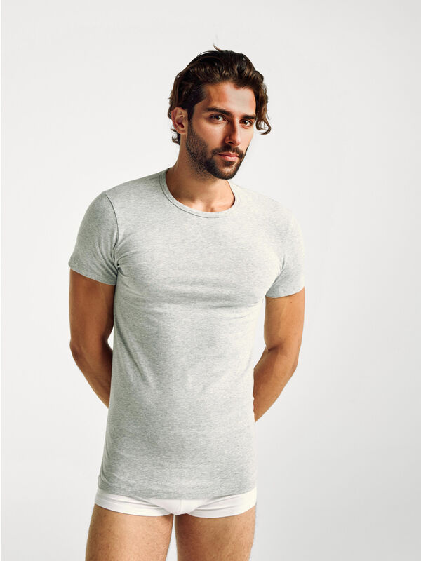 T-shirt in stretch cotton Men