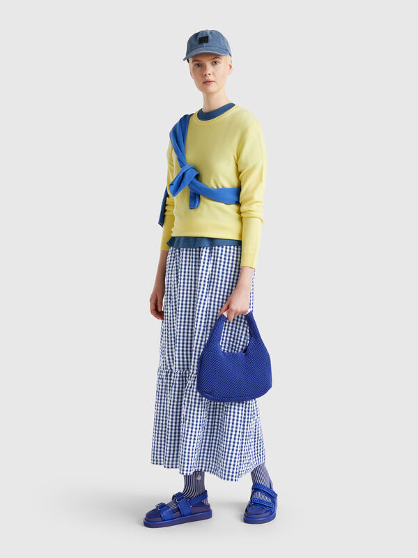 Vichy skirt with frill Women