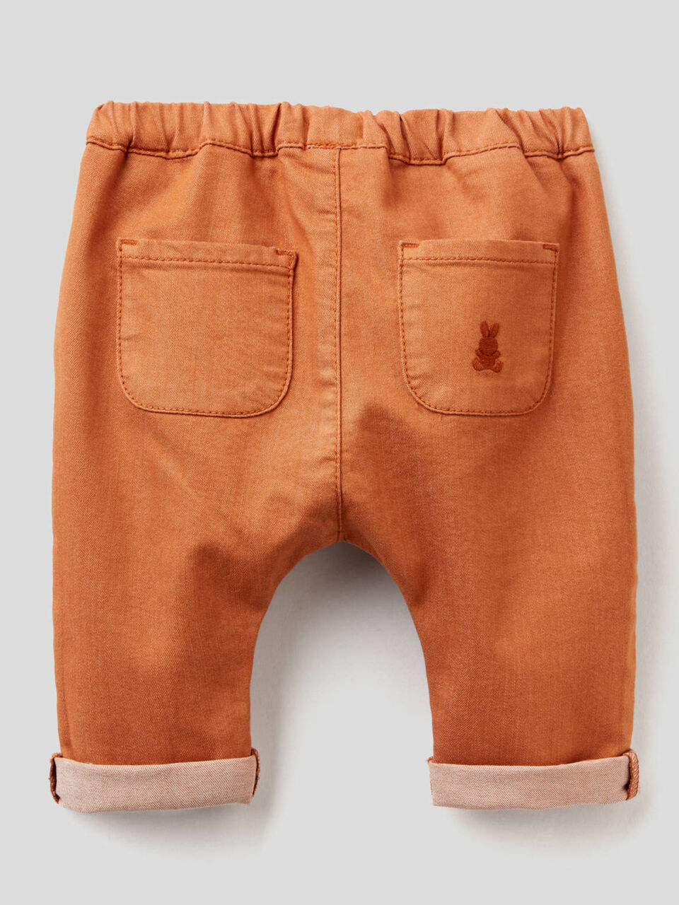 Trousers in stretch cotton blend New Born (0-18 months) image number 2