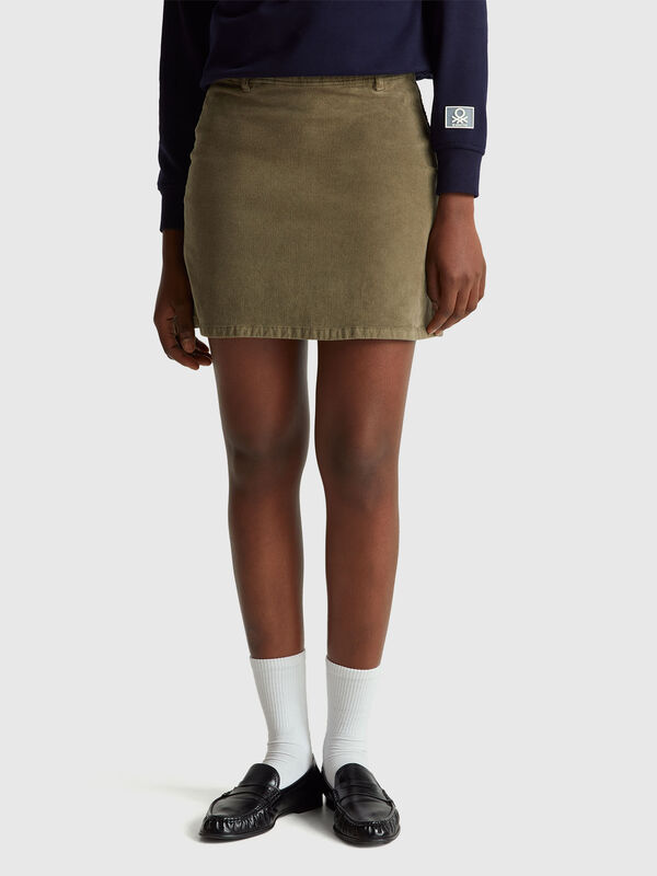 Velvet mini skirt Women