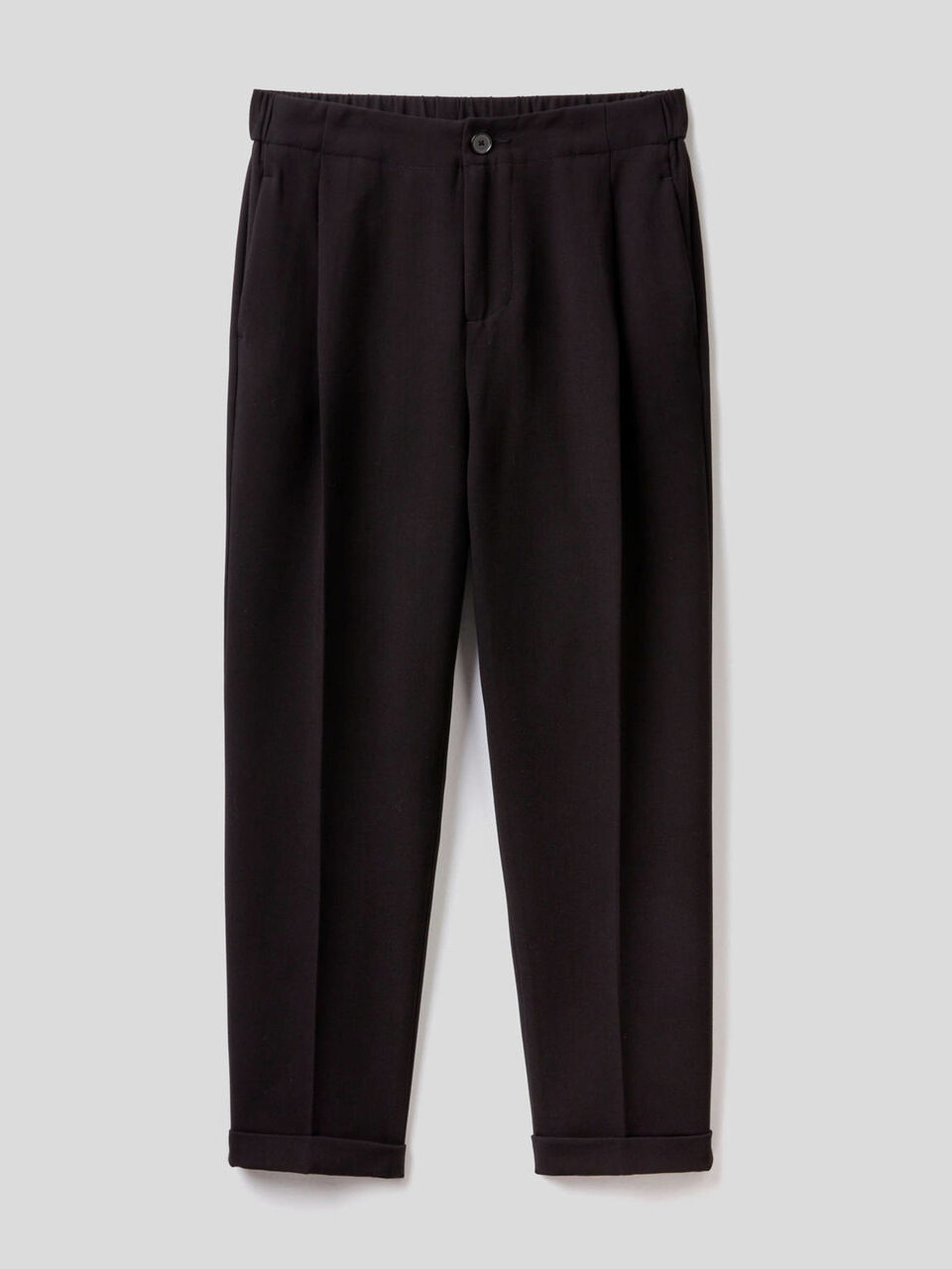 Trousers with centered crease image number 1