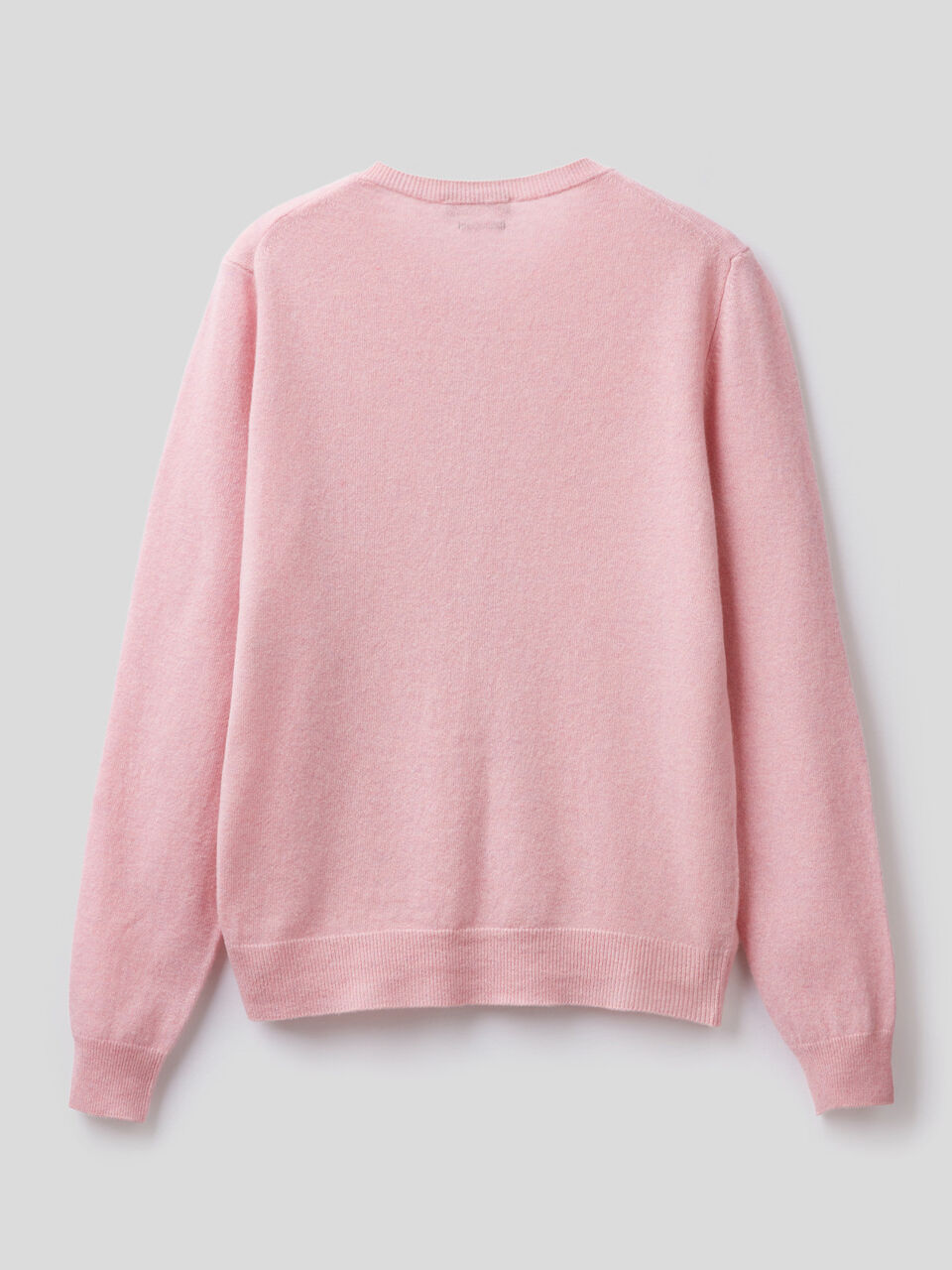 Crew neck cardigan in pure virgin wool image number 2