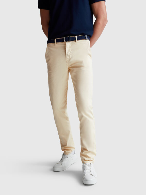 Slim fit cotton chinos Slim fit cotton chinos Men