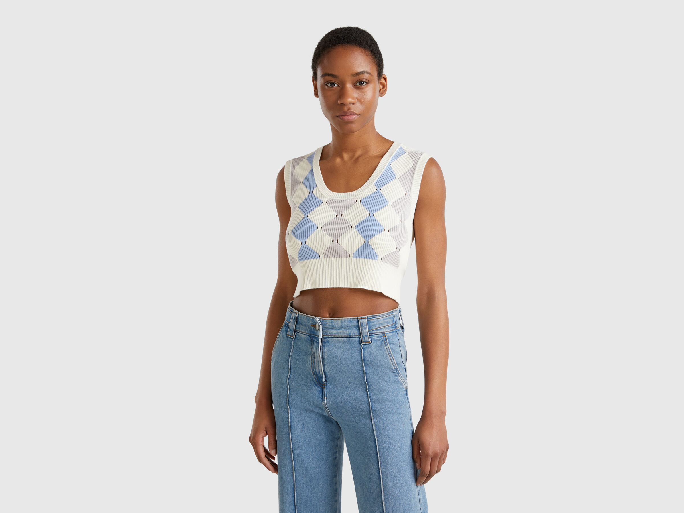 SLEEVELESS SWEATER Women image number 0