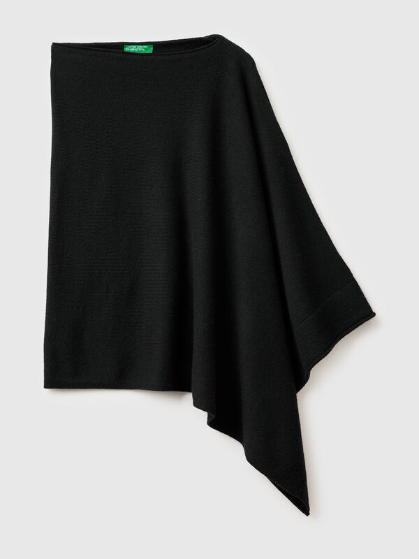 Cashmere blend poncho Women