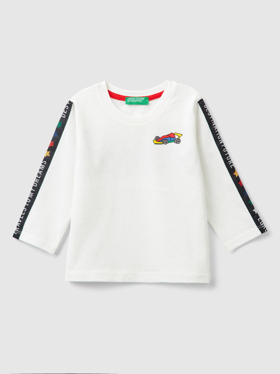 T-shirt with slogan print image number 1