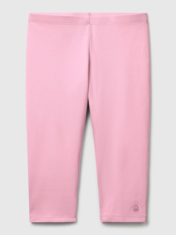 Knee-length stretch cotton leggings Junior Girl